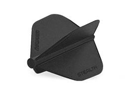 black stealth darts flights with durable molded design for enhanced dart stability and accuracy