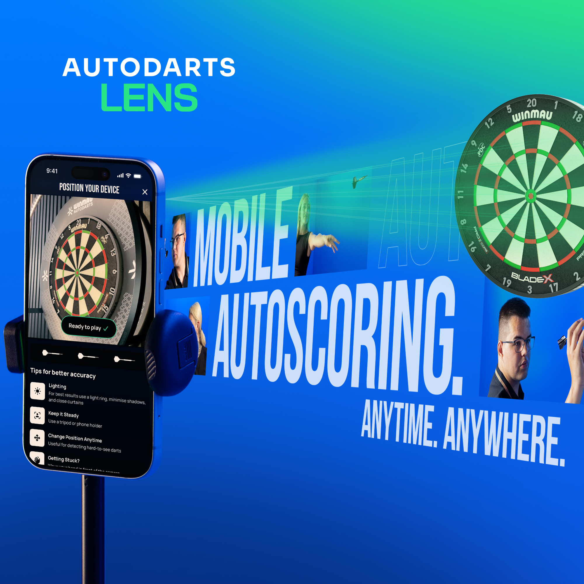 Winmau Autodarts Tripod Bundle - Tripod + 12-Month subscription