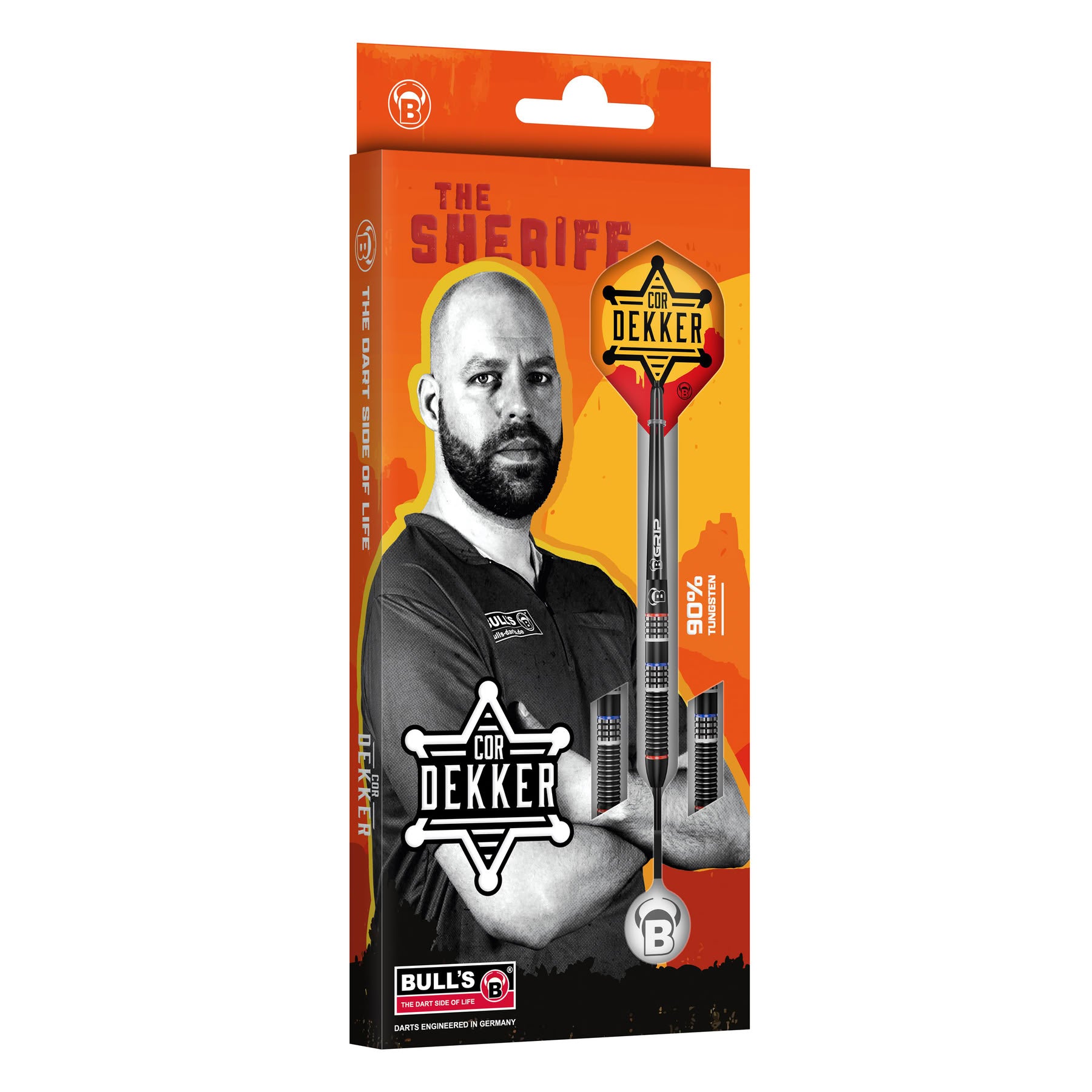 BULL'S Cor Dekker - 90% Tungsten Steel Tip Darts - 23g
