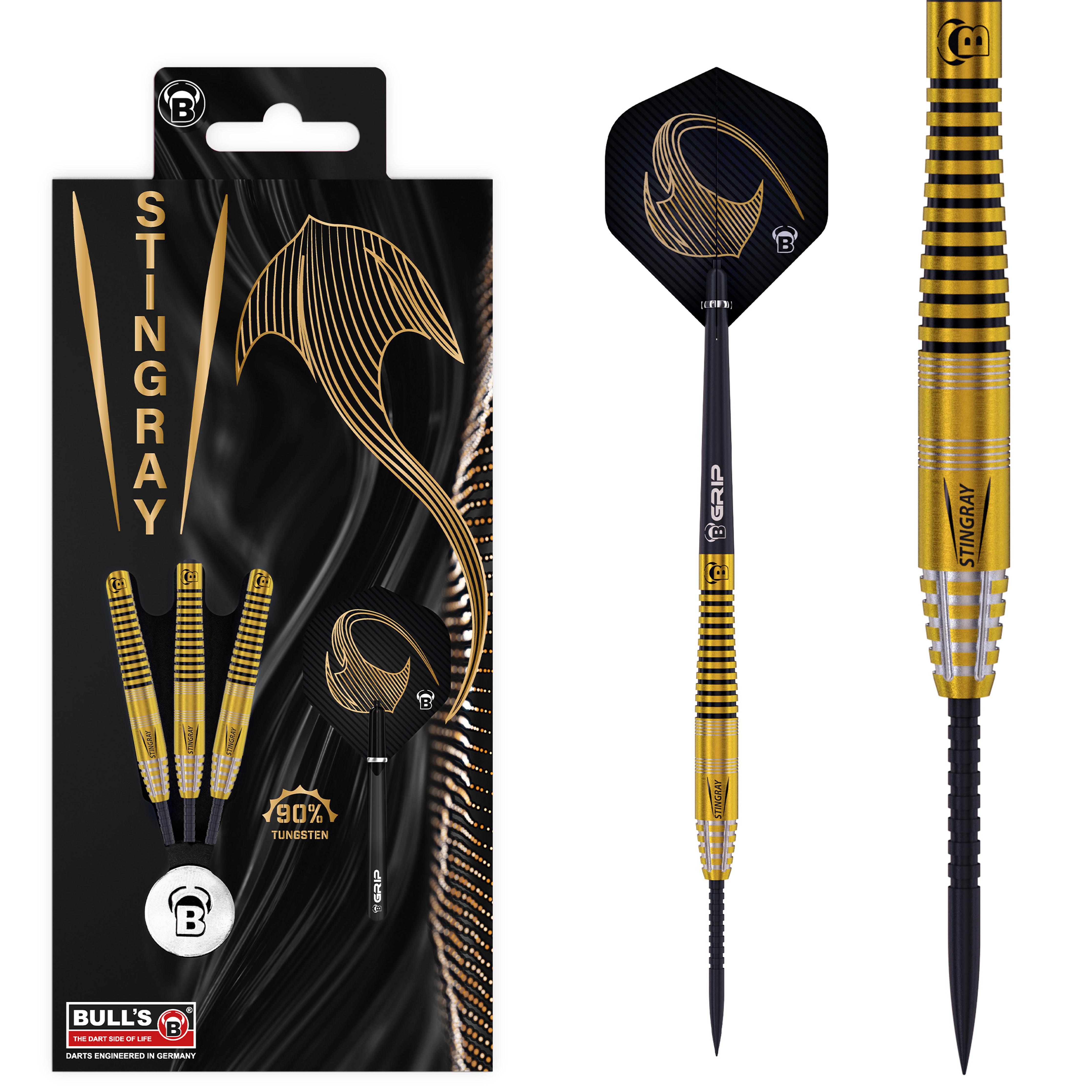 BULL'S Stingray ST3 Steel Darts - 90% Tungsten - 22g 24g 26g