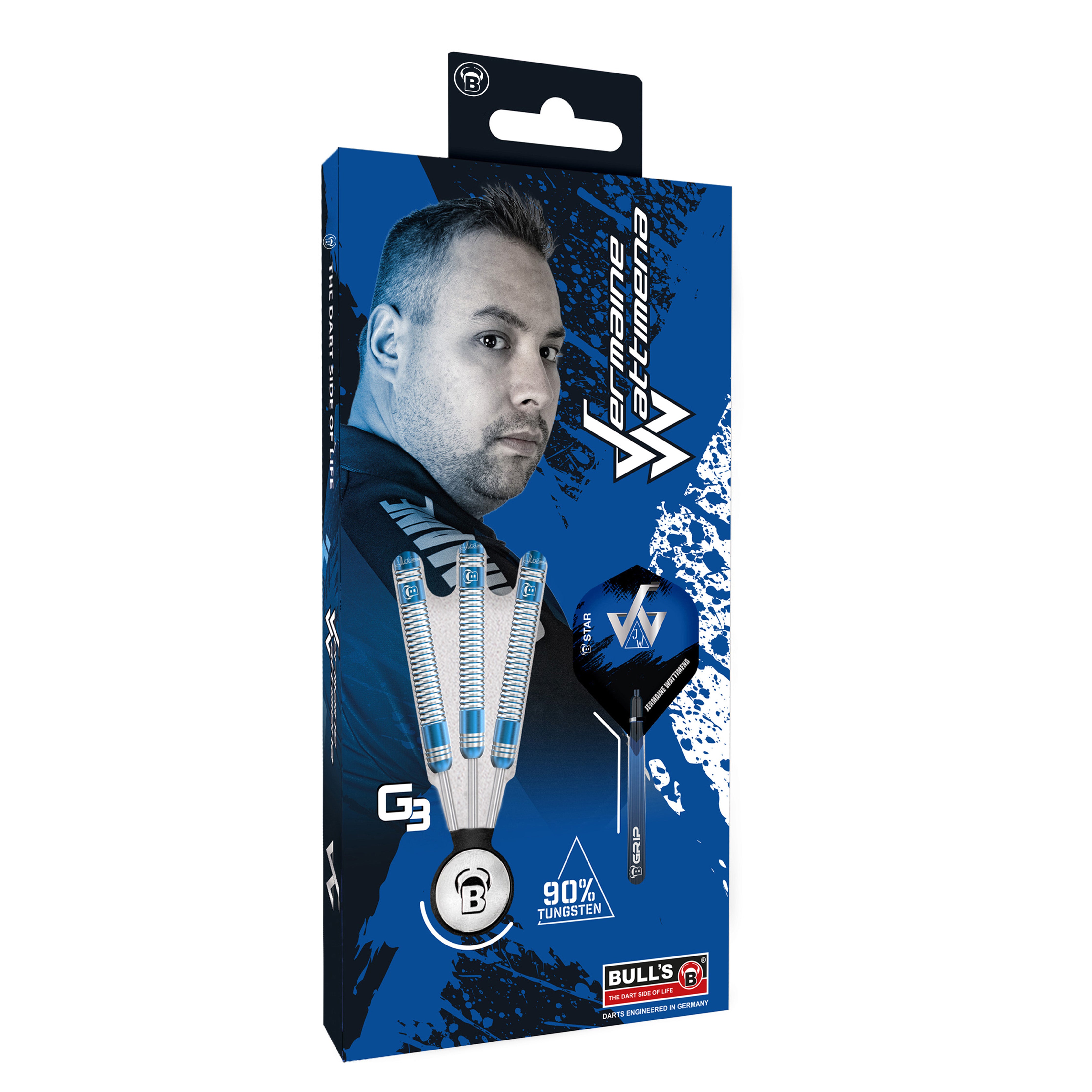 BULL'S Jermaine Wattimena G3 Steel Tip Darts - 90% Tungsten - 22g 24g