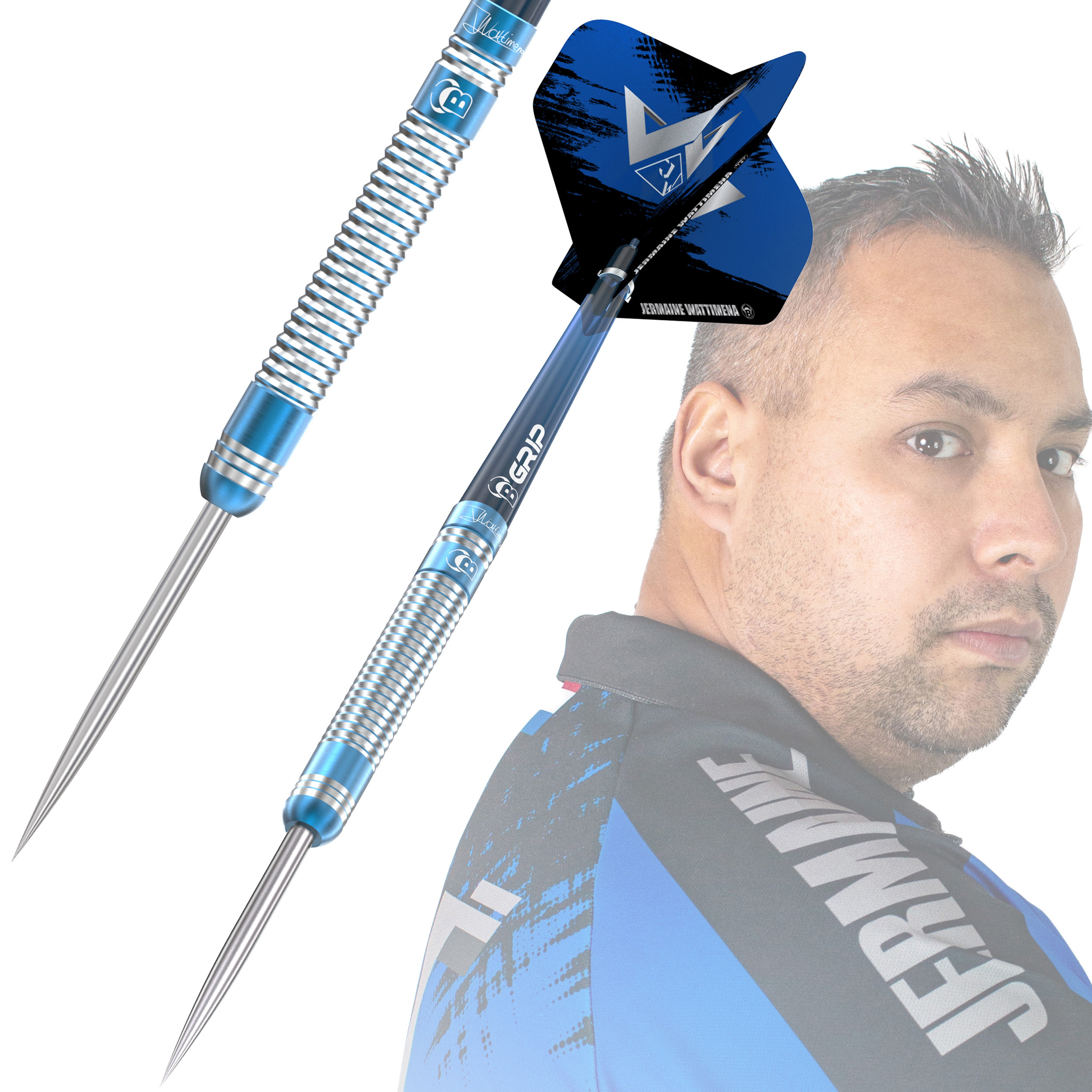 BULL'S Jermaine Wattimena G3 Steel Tip Darts - 90% Tungsten - 22g 24g
