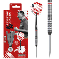 BULL'S Krzysztof Ratajski Gen 2 Black Edition Steel Tip Darts - 90% Tungsten - 22g 24g 26g