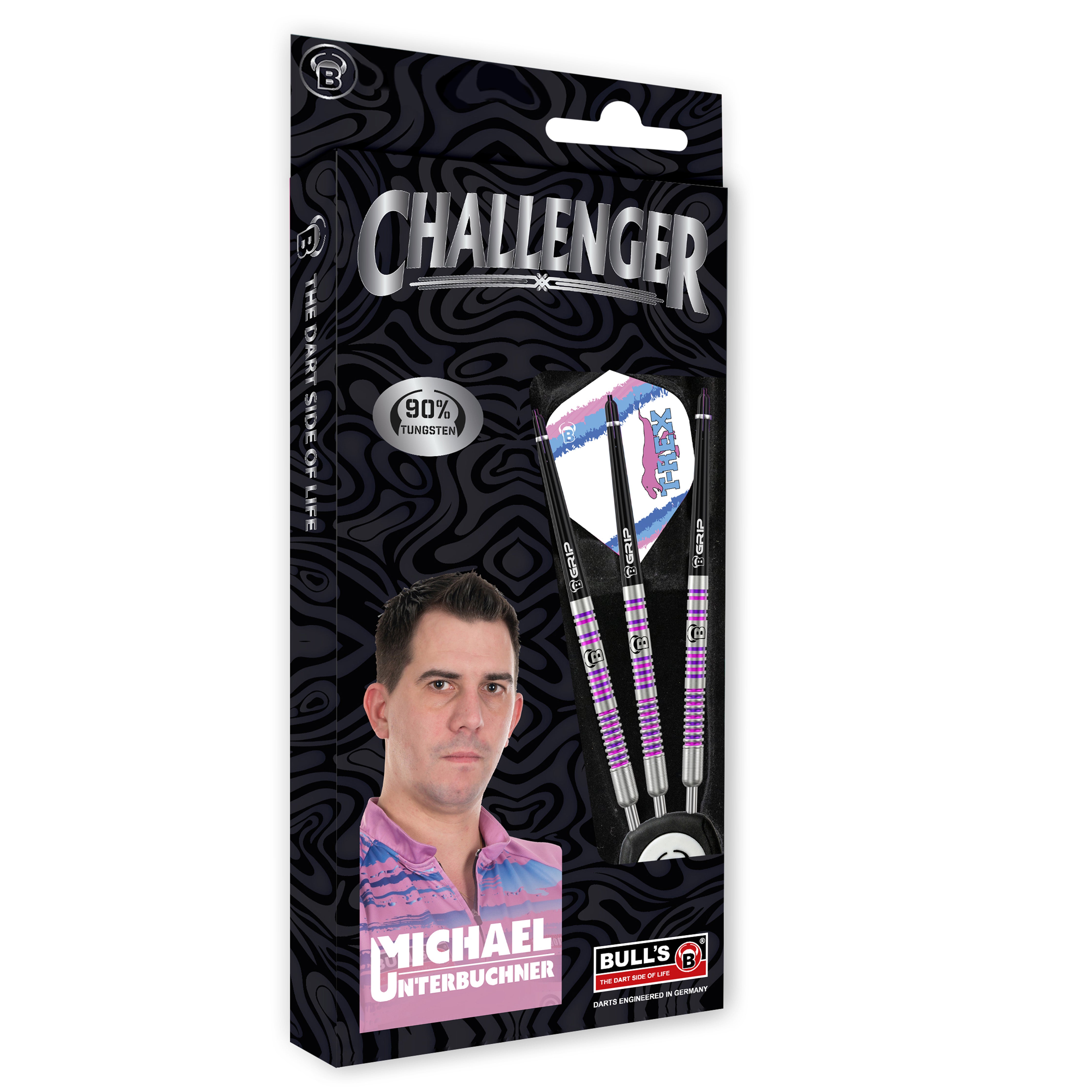 BULL'S Challenger Steeldart M. Unterbuchner Steel Tip Darts - 90% Tungsten - 24g
