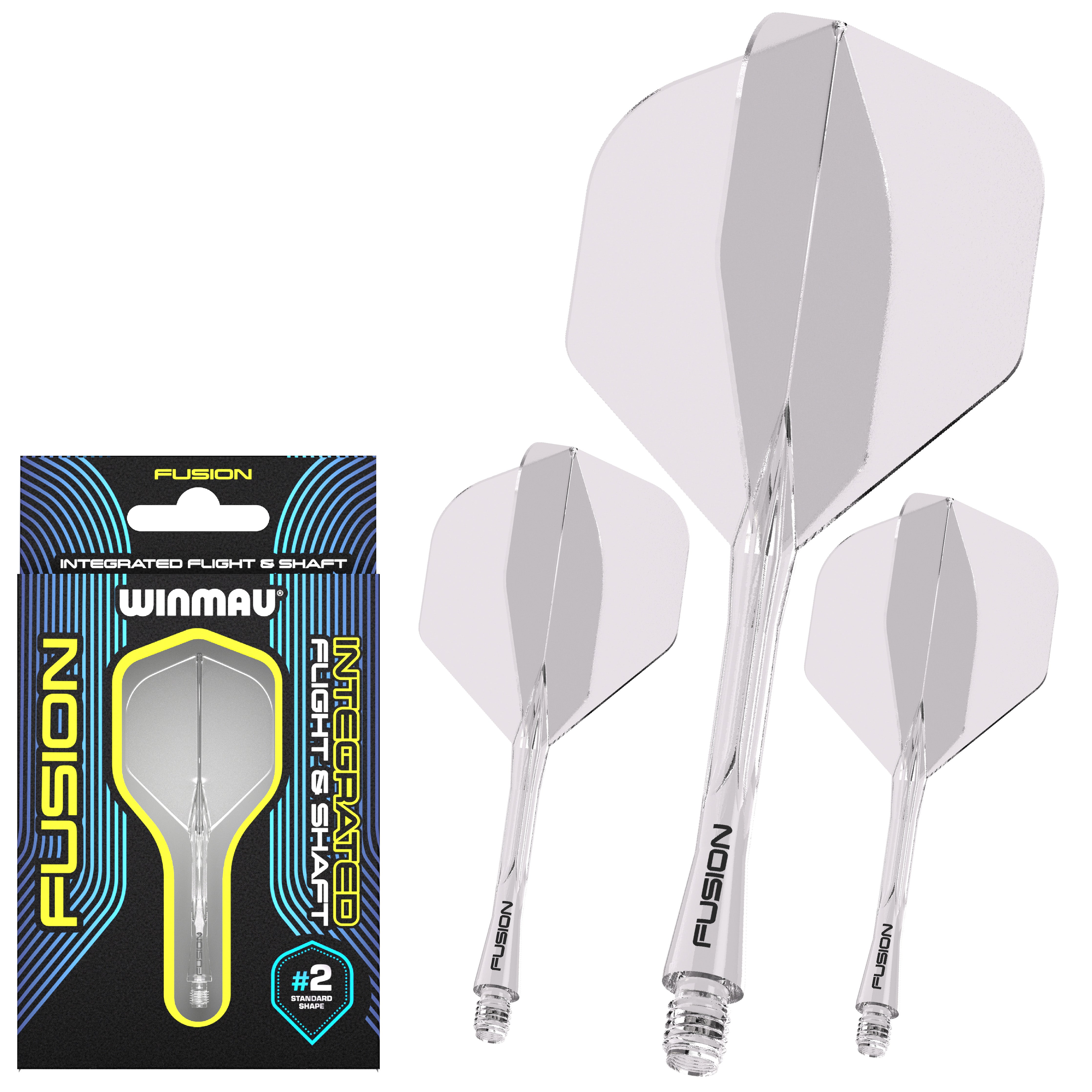 Winmau Fusion Integrated Flight & Shaft System - No2 - Clear
