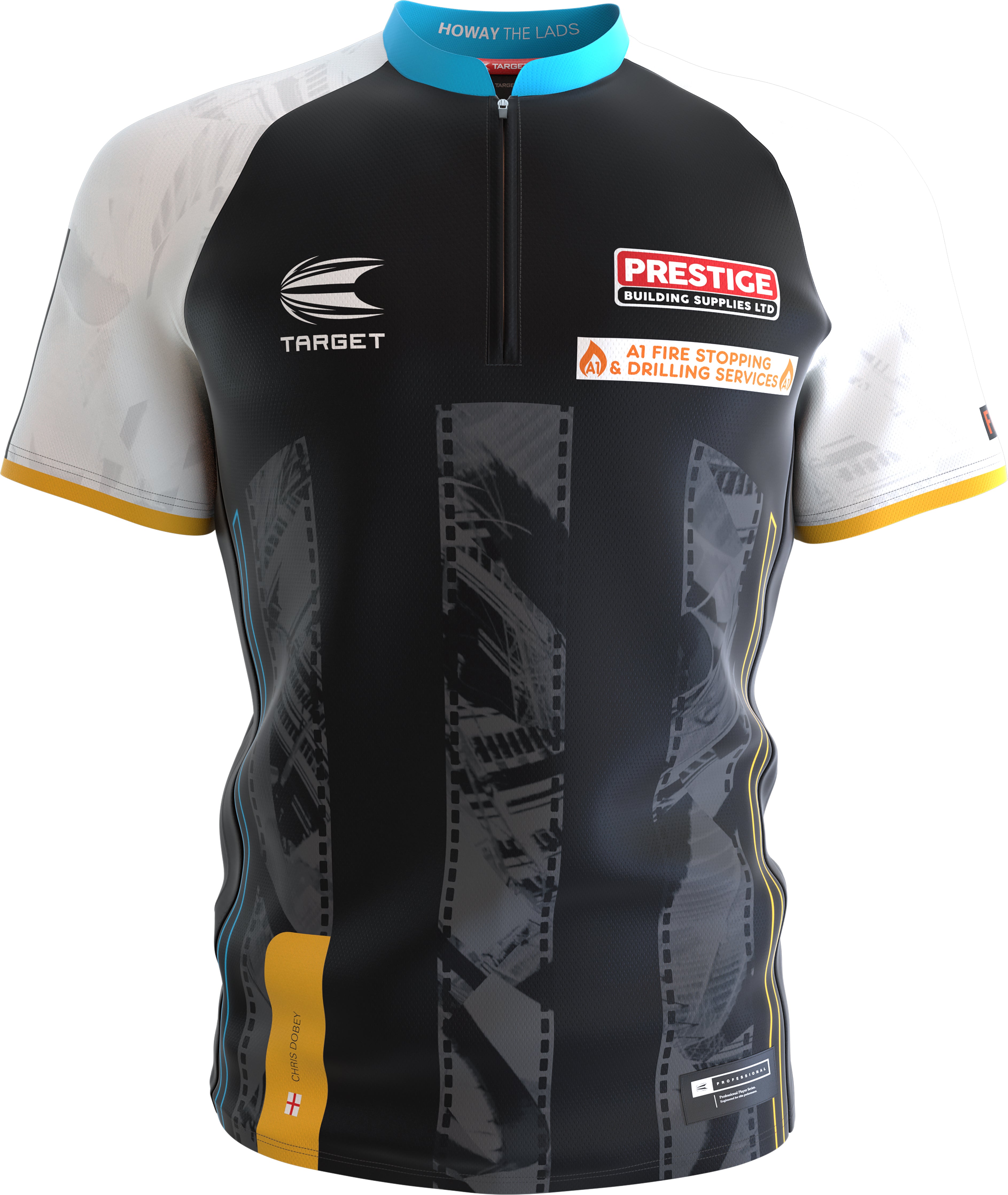 Target Chris Dobey - Hollywood - Cool Play Collarless Dart Shirt - Small - 4XL