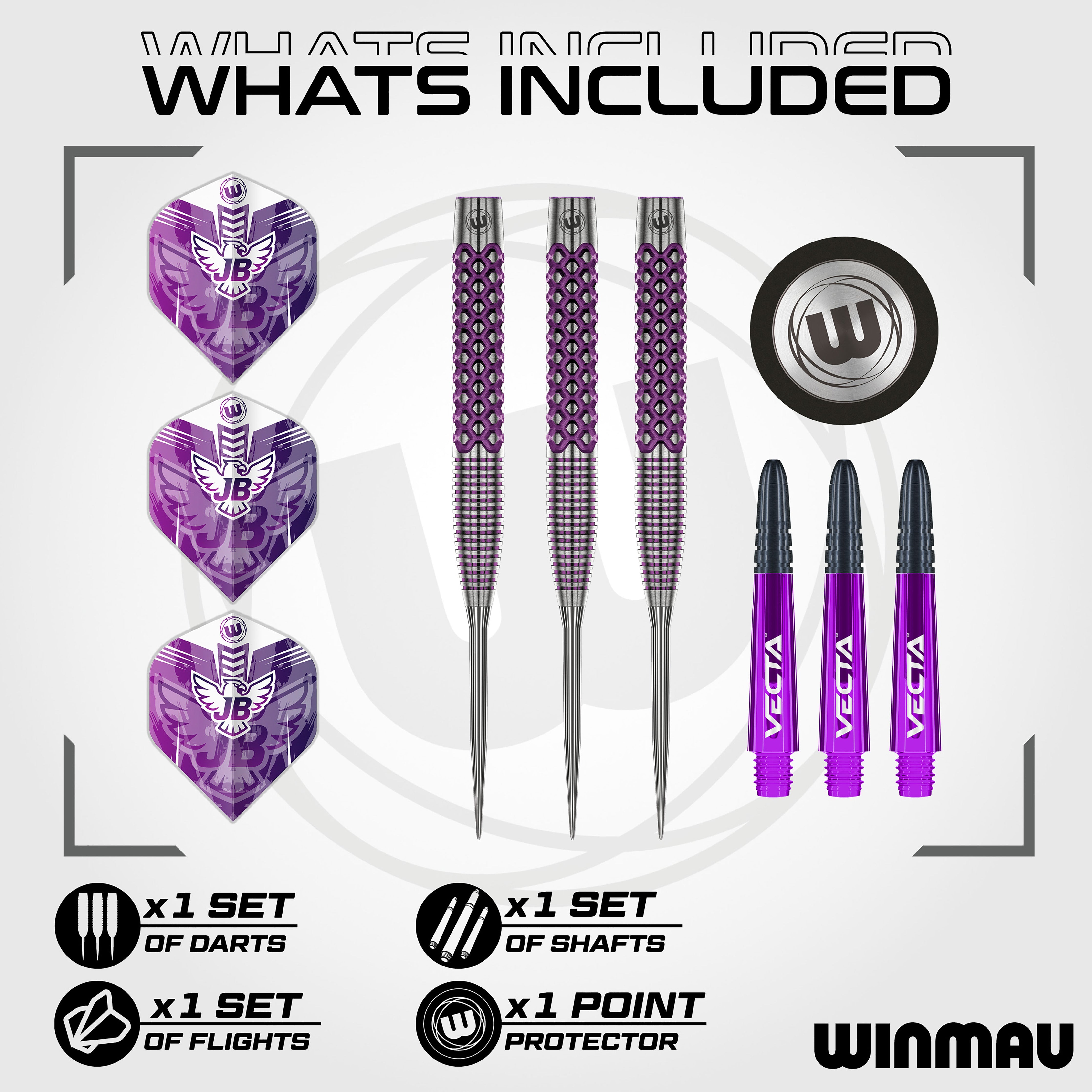 Winmau John Brown - Signature Edition - 90% Tungsten Darts - 22g