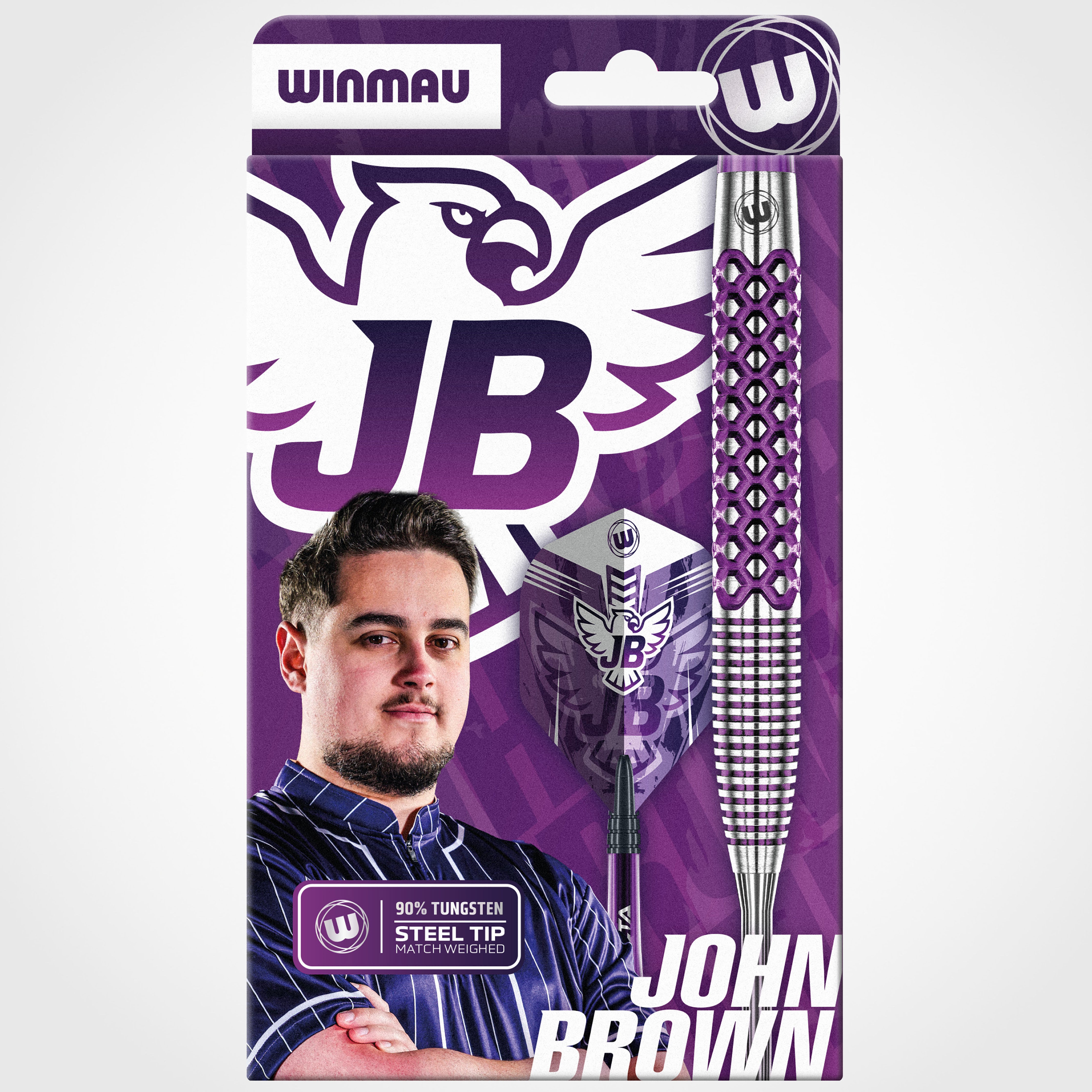 Winmau John Brown - Signature Edition - 90% Tungsten Darts - 22g