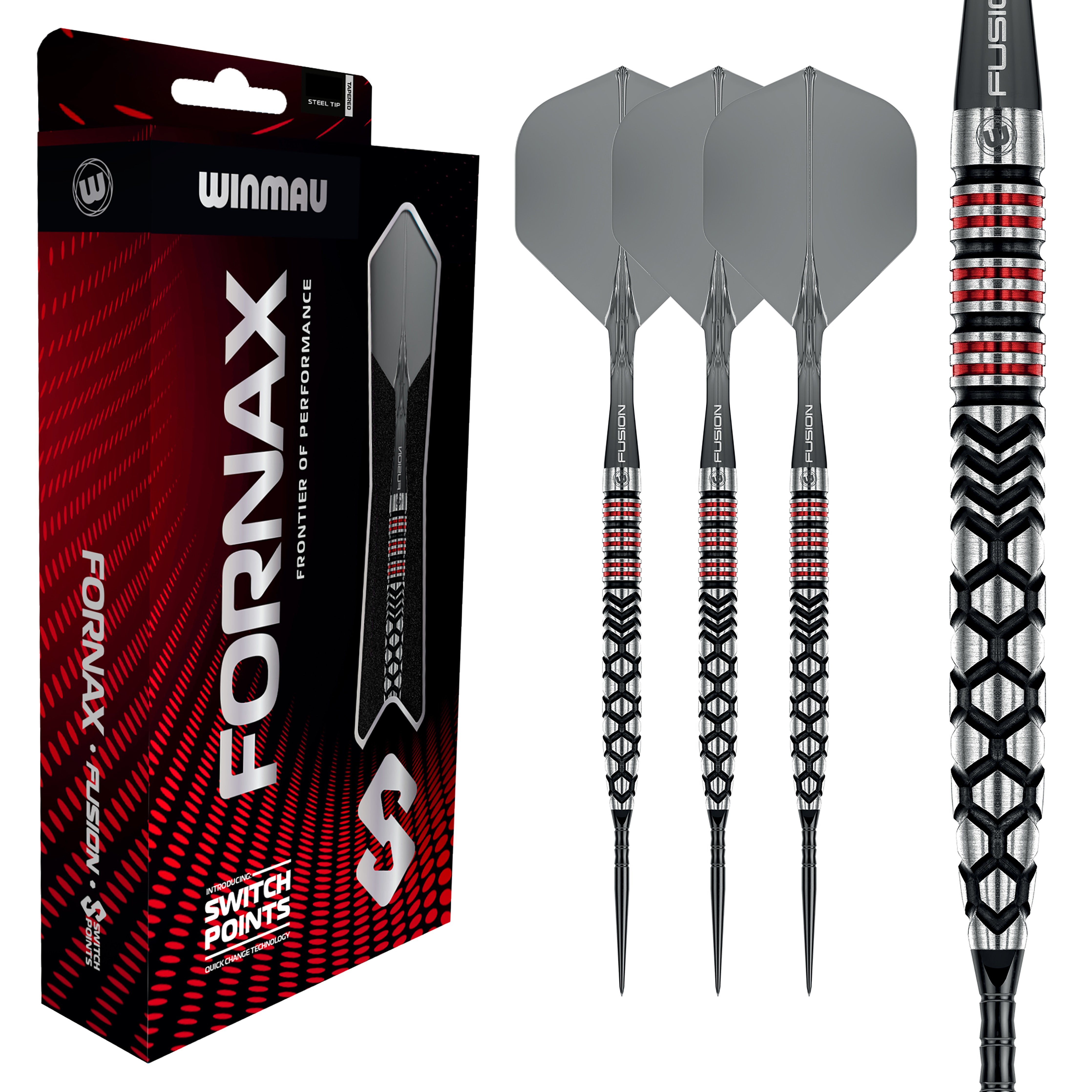 Winmau Fornax Tapered - 90% Tungsten Darts - Switch Point System - 21g 23g