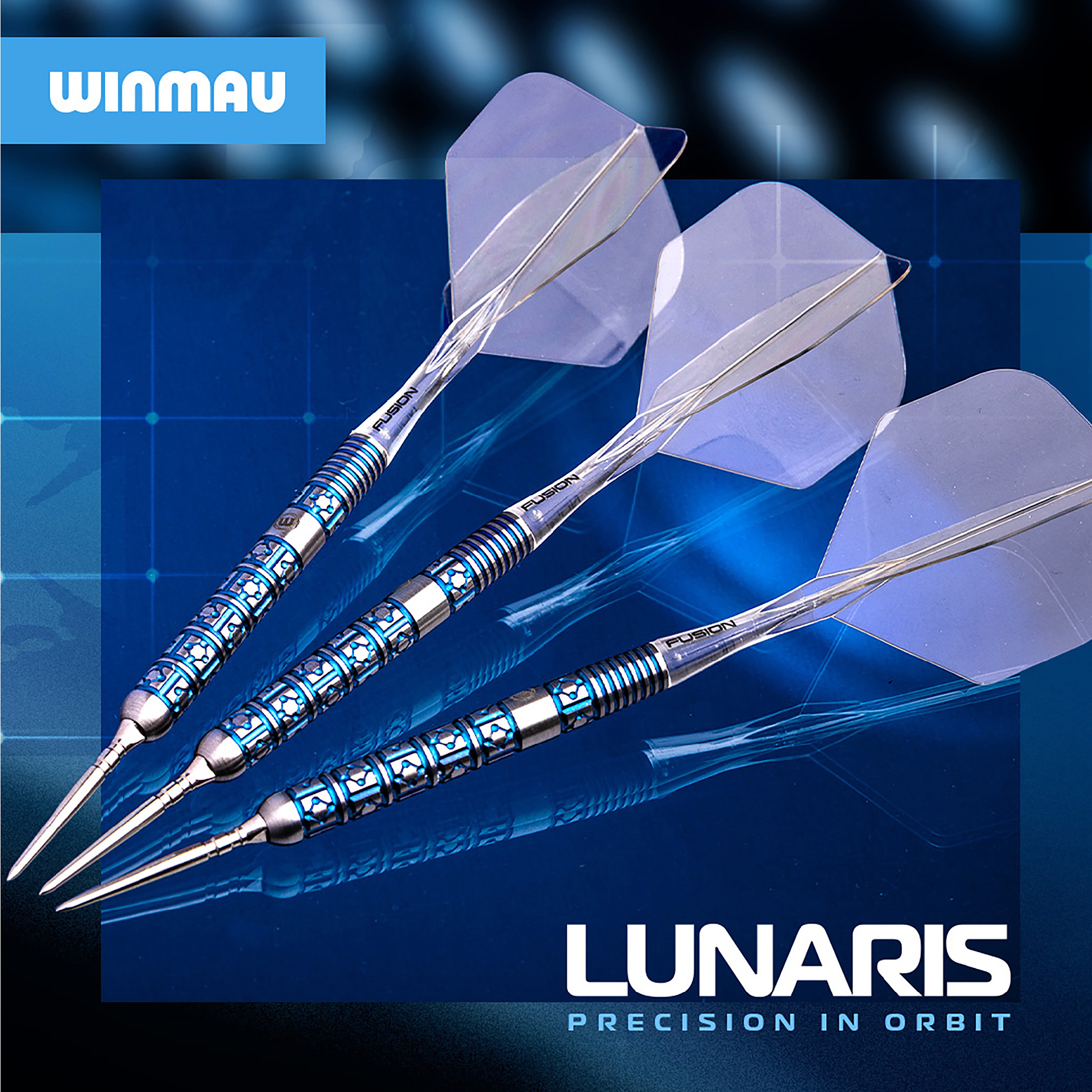 Winmau Lunaris Parallel - 90% Tungsten Darts - Switch Point System - 23g 25g