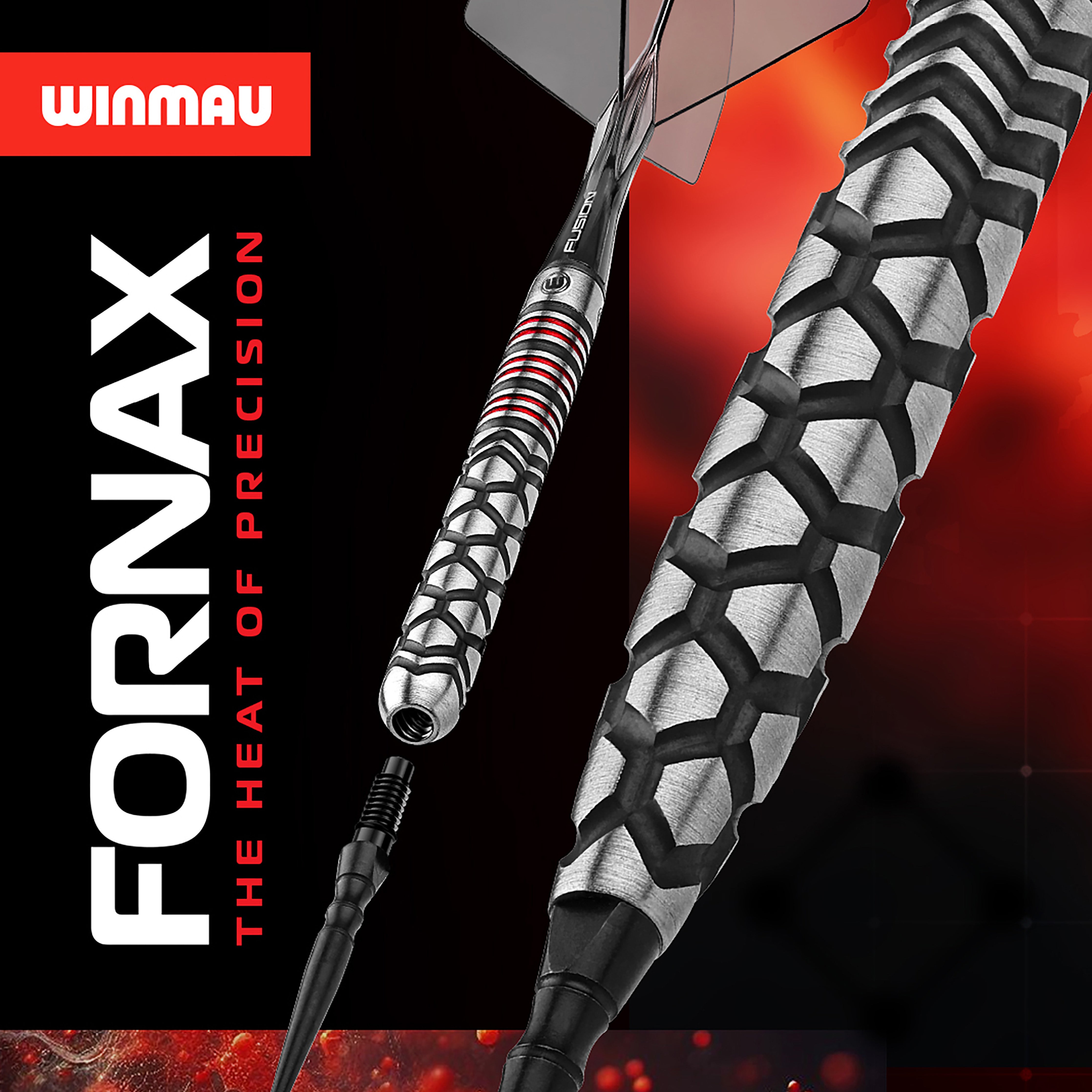 Winmau Fornax Parallel - 90% Tungsten Darts - Switch Point System - 22g 24g