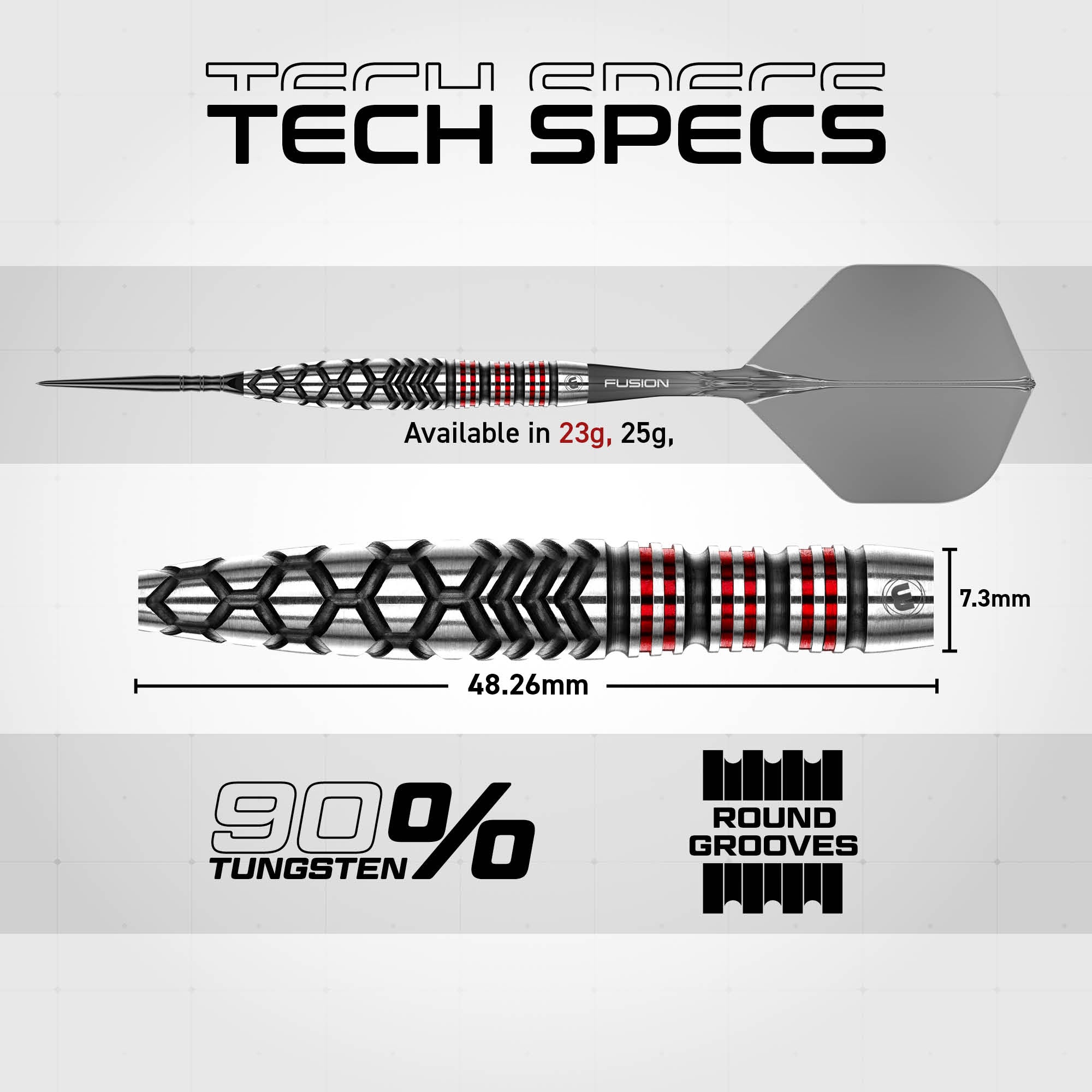 Winmau Fornax - Torpedo - Switch Points - 90% Tungsten Darts - 23g 25g