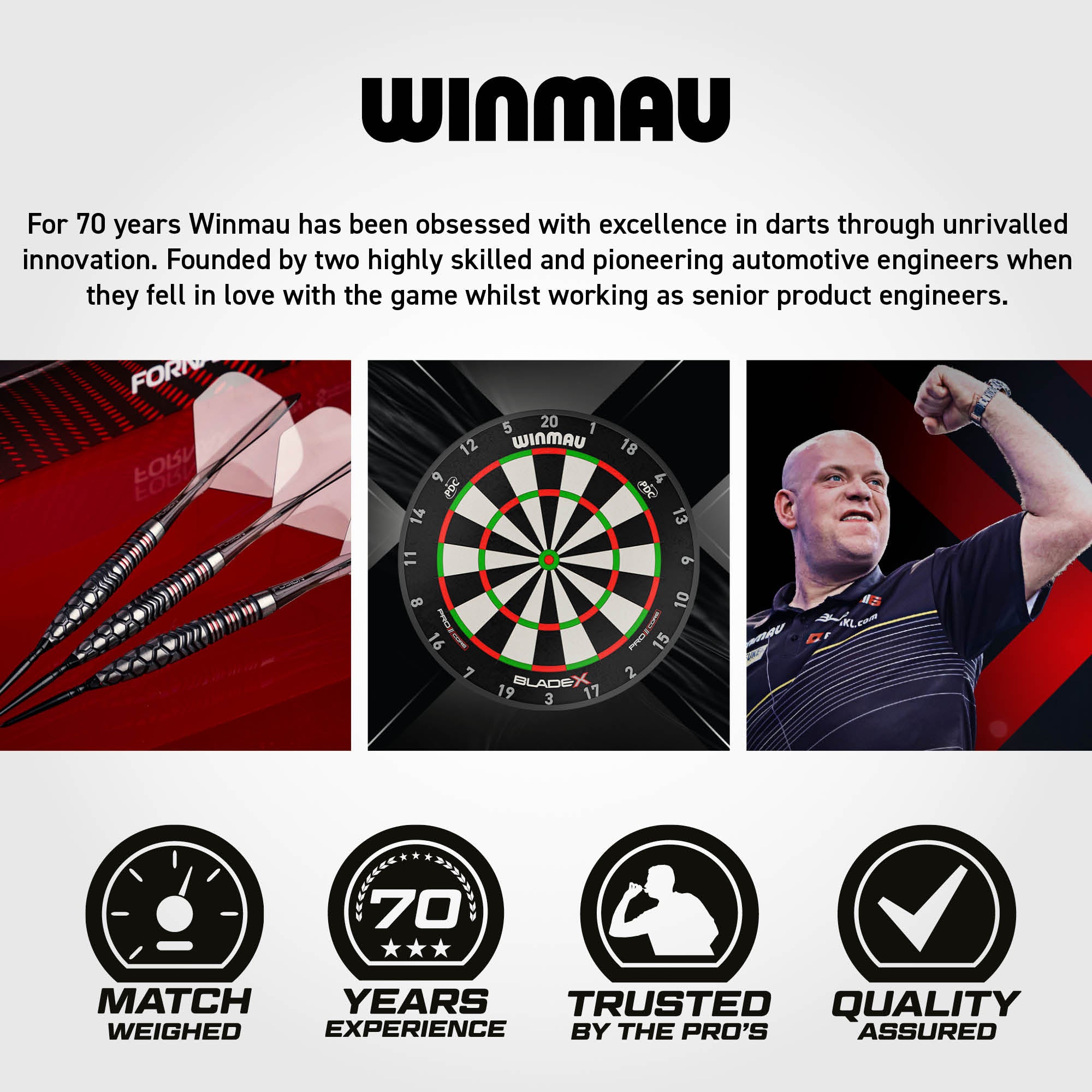 Winmau Fornax - Torpedo - Switch Points - 90% Tungsten Darts - 23g 25g