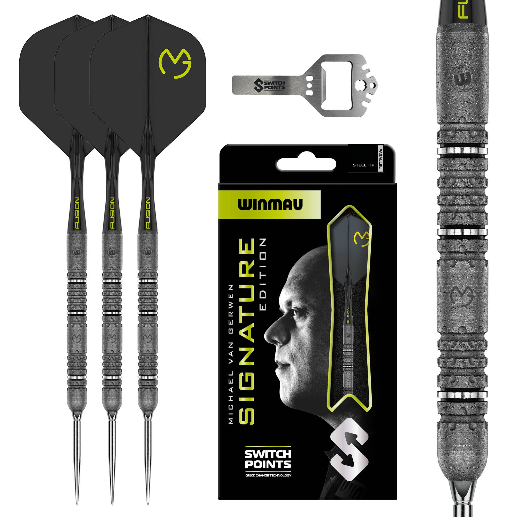 Winmau Michael van Gerwen - MVG - Signature Edition Switch Points - 90% Tungsten Darts - 22g 23g 24g