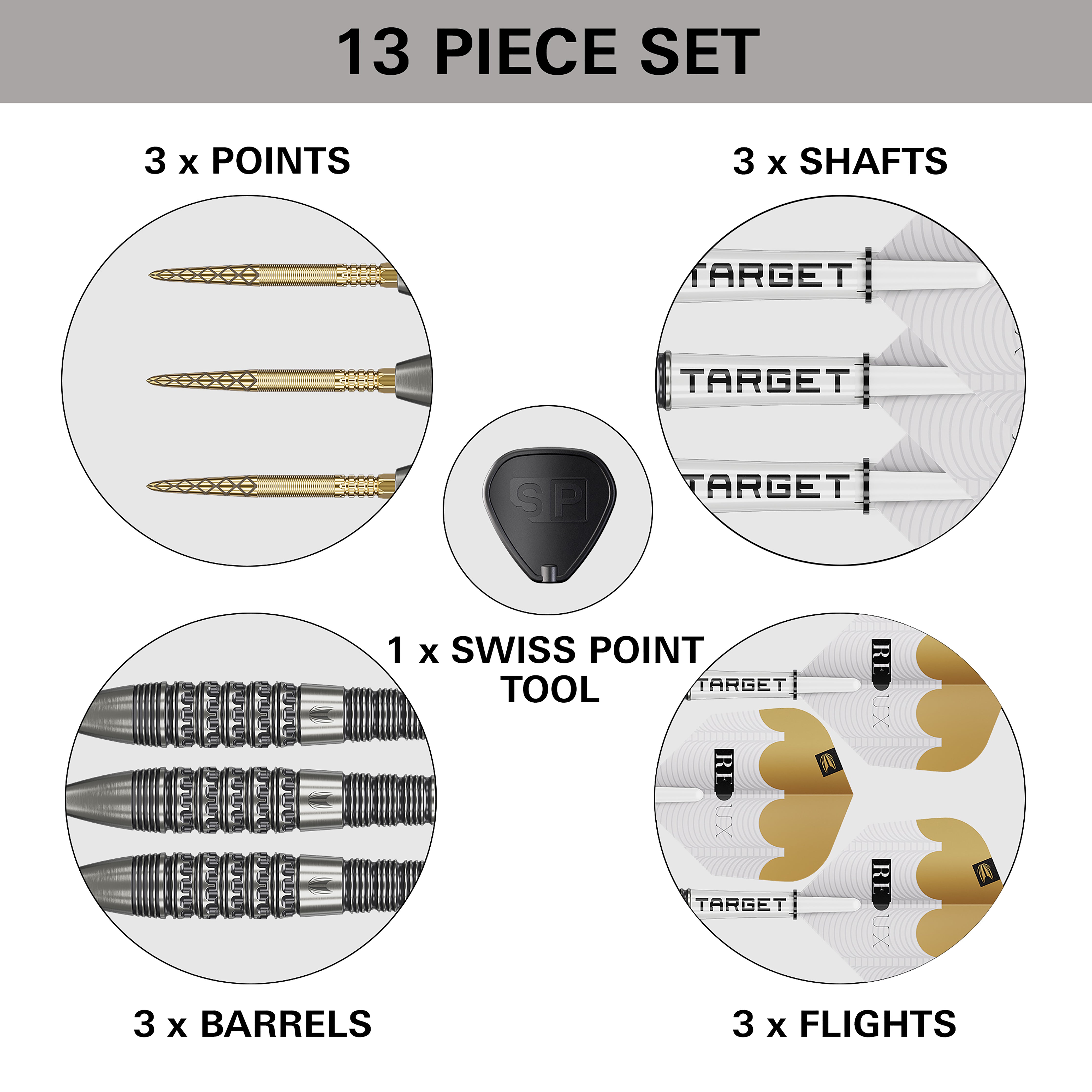Target Redux 02 - 90% Tungsten Darts - Swiss Points - 22g 23g 24g 25g