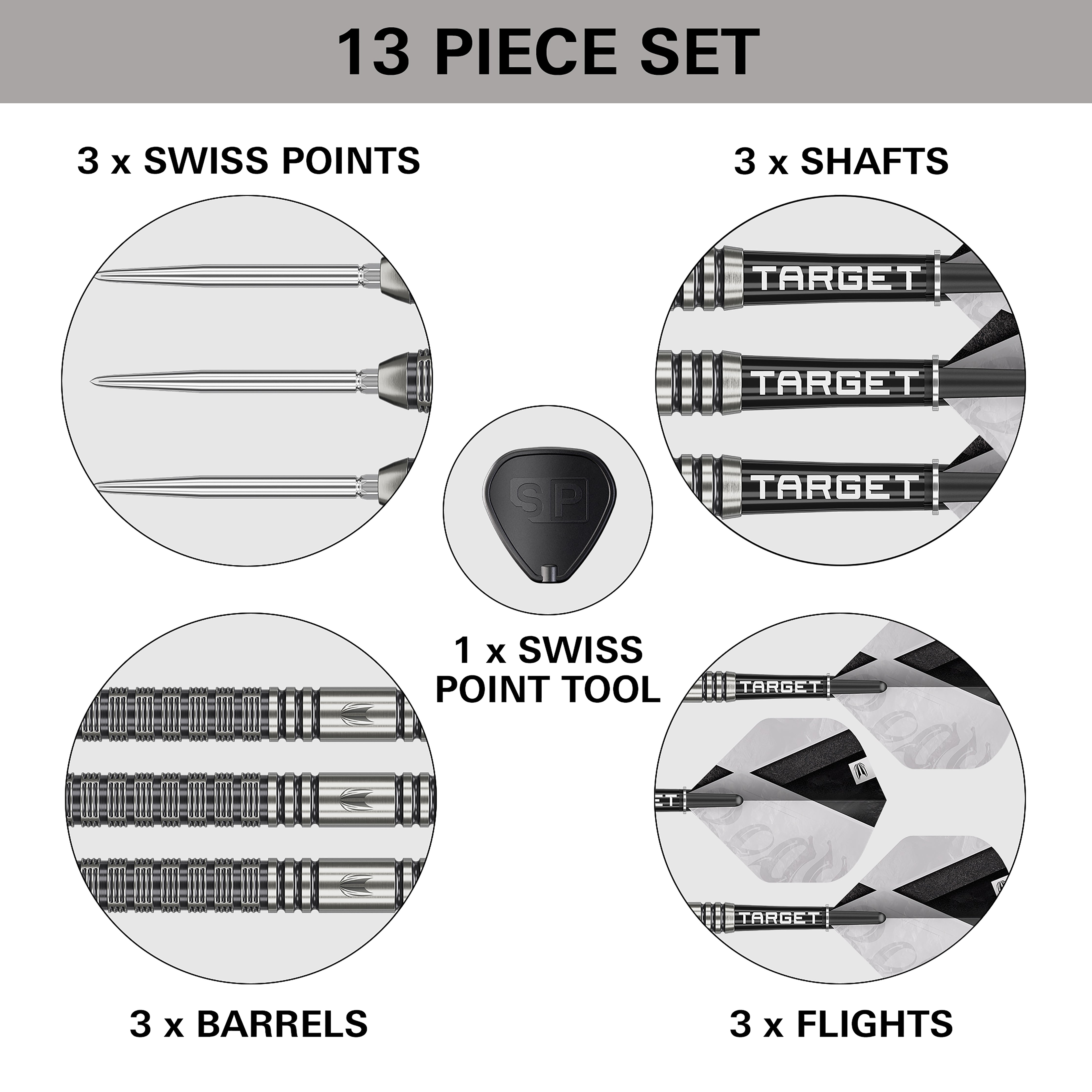 Target Beau Greaves G1 - 90% Tungsten Darts - Swiss Points - 23g 25g
