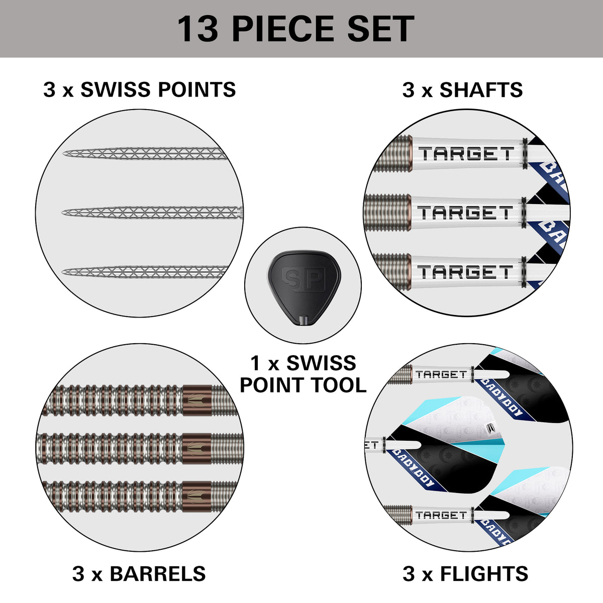 Target Adam Lipscombe - Babyboy - 90% Tungsten SP Steel Tip Darts - 25g