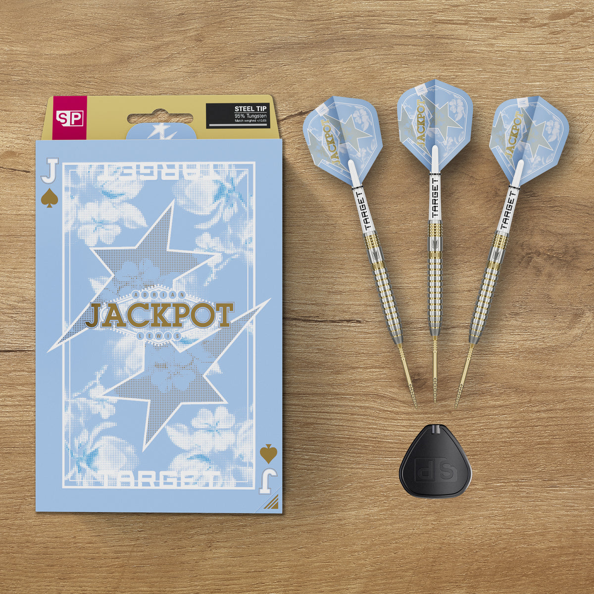 Target Adrian Jackpot Lewis - Showdown - 95% Tungsten SP Steel Tip Darts - 23g 25g