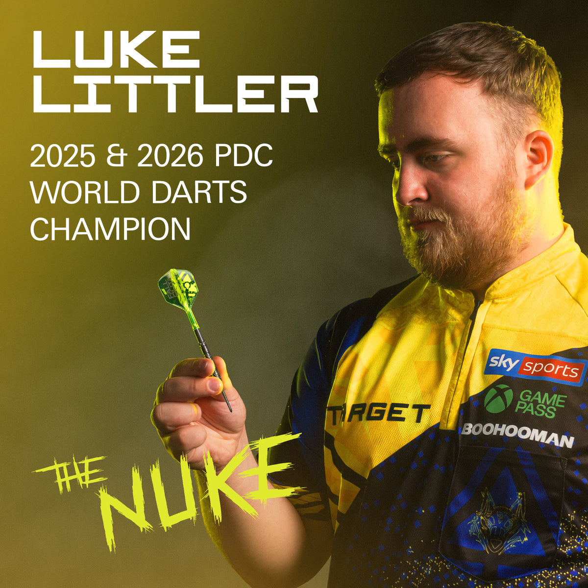 Target Luke Littler - The Nuke - Fallout - 90% Tungsten SP Steel Tip Darts - 22g 23g 24g