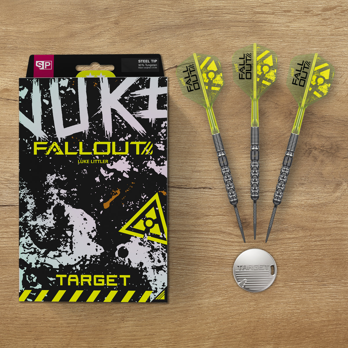 Target Luke Littler - The Nuke - Fallout - 90% Tungsten SP Steel Tip Darts - 22g 23g 24g