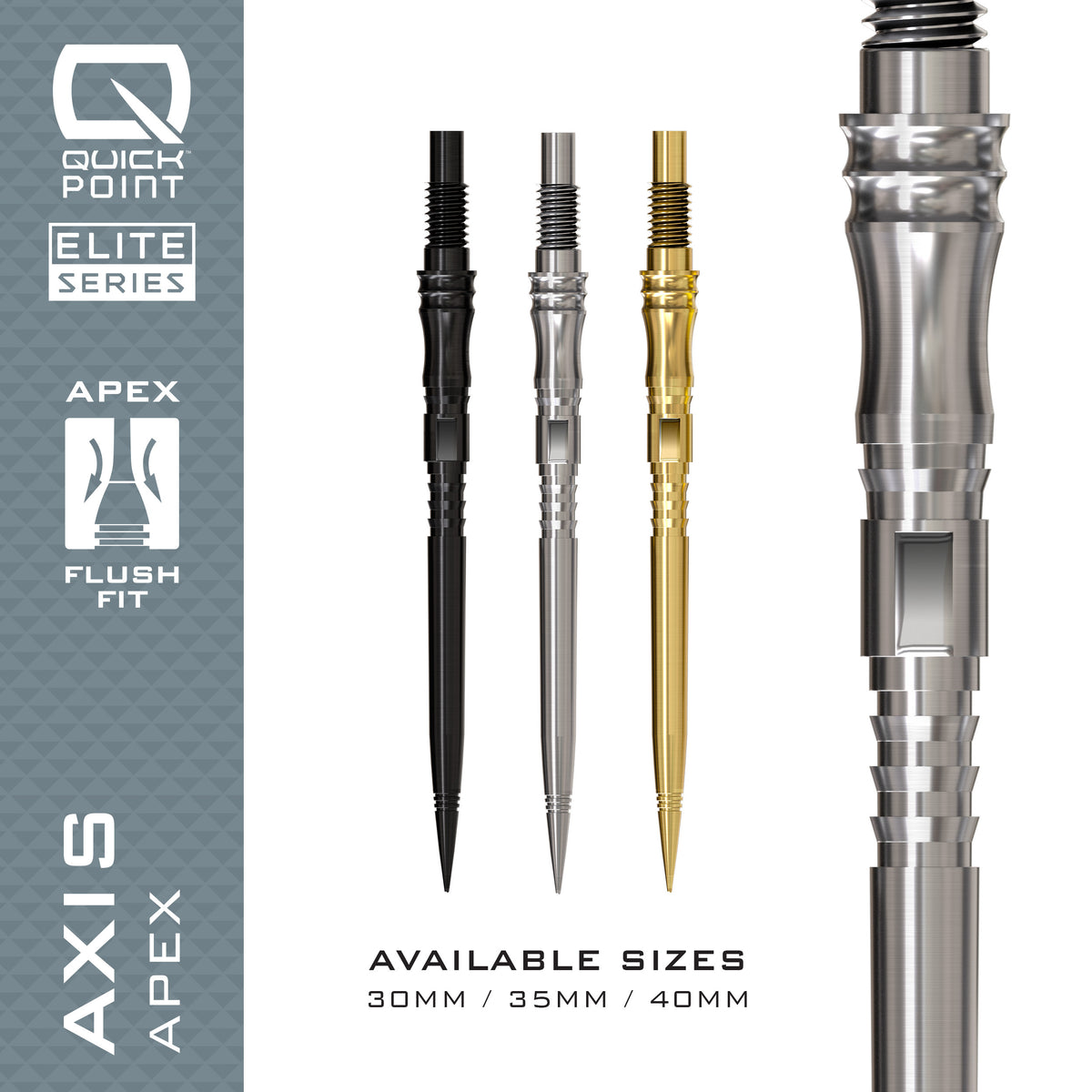 Harrows Apex Axis - Elite Series Quick Point - 30mm 35mm 40mm