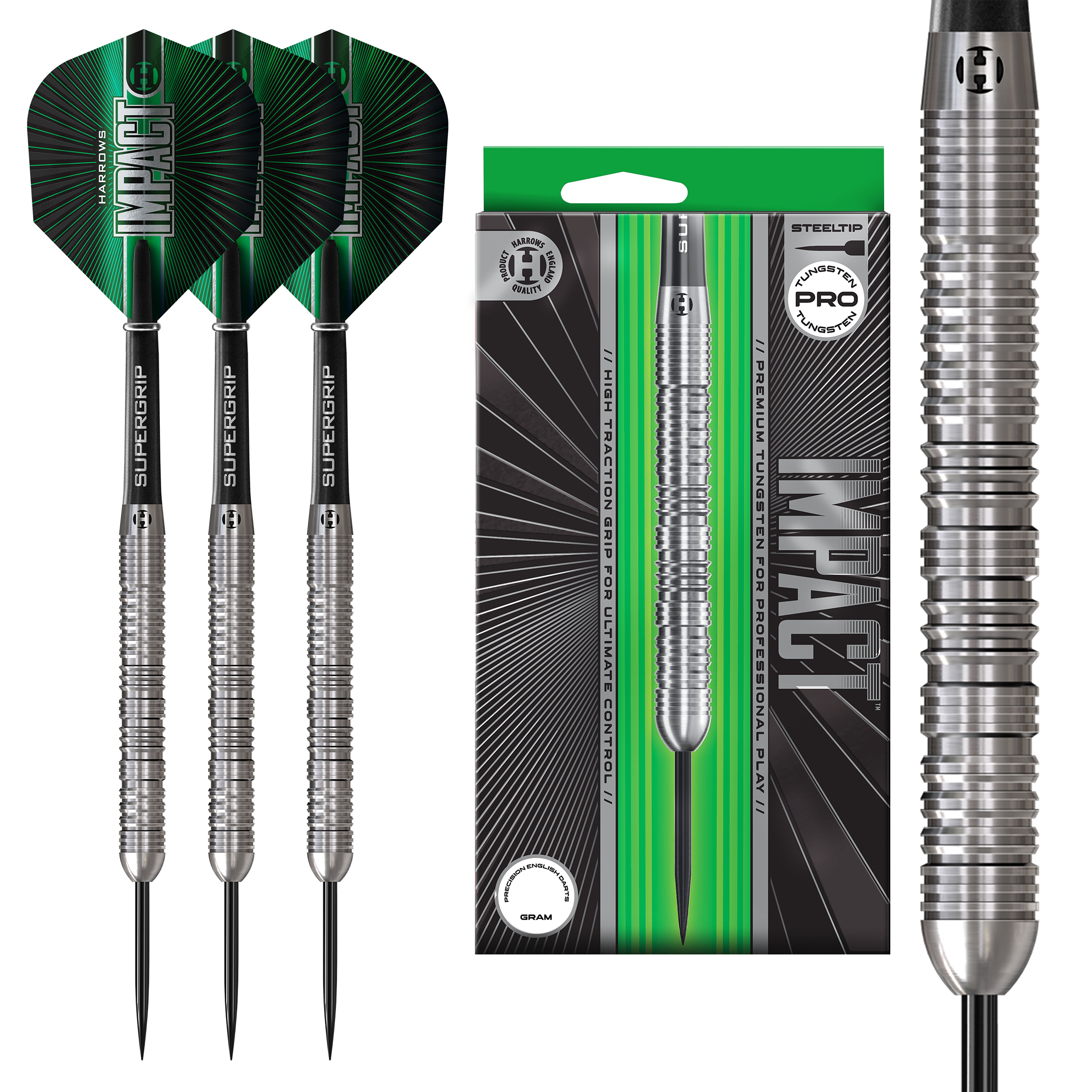 Harrows Impact Tungsten Darts - 22g - 26g