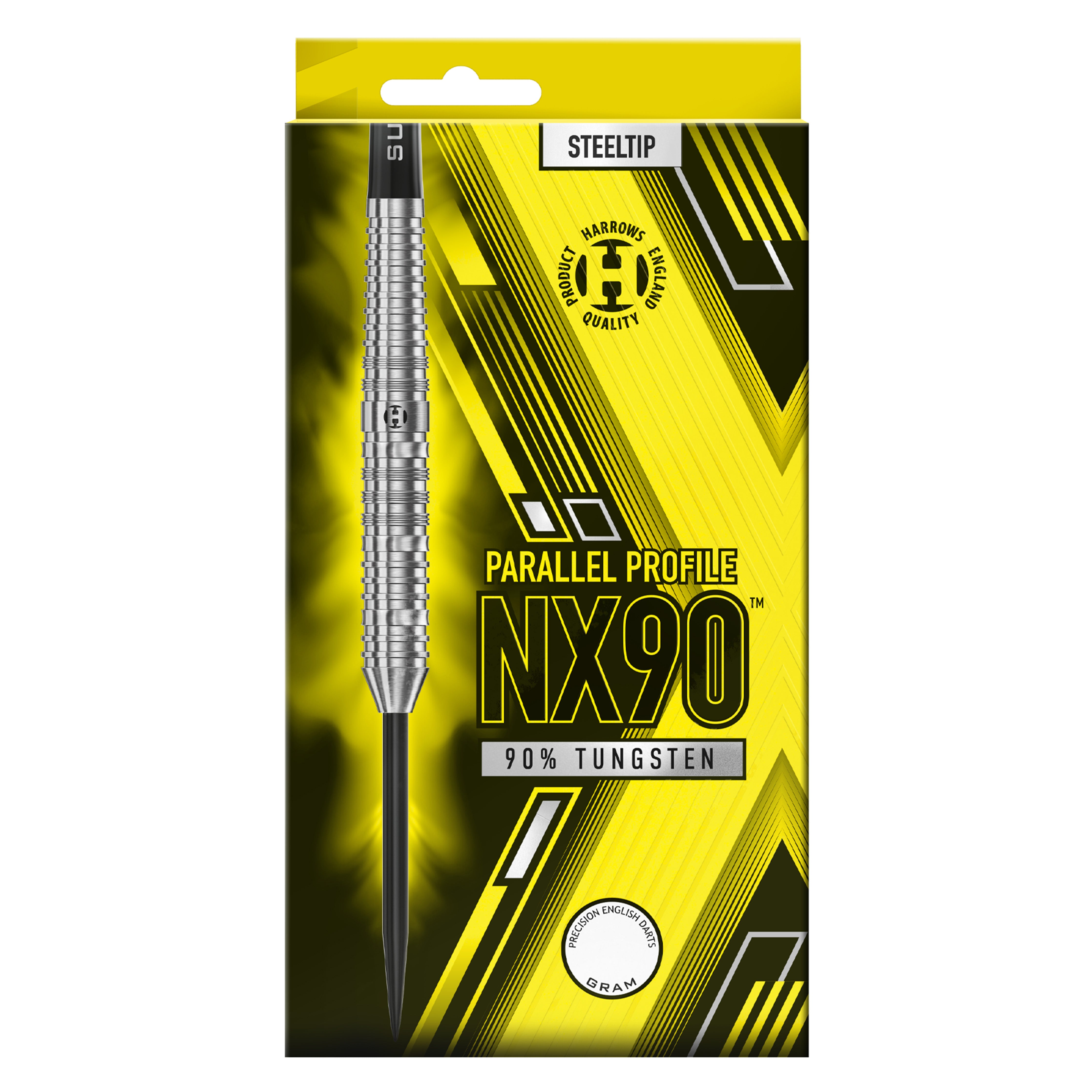 Harrows NX90 Parallel Steel Tip Darts Set - 90% Tungsten - 22g 23g 24g 26g