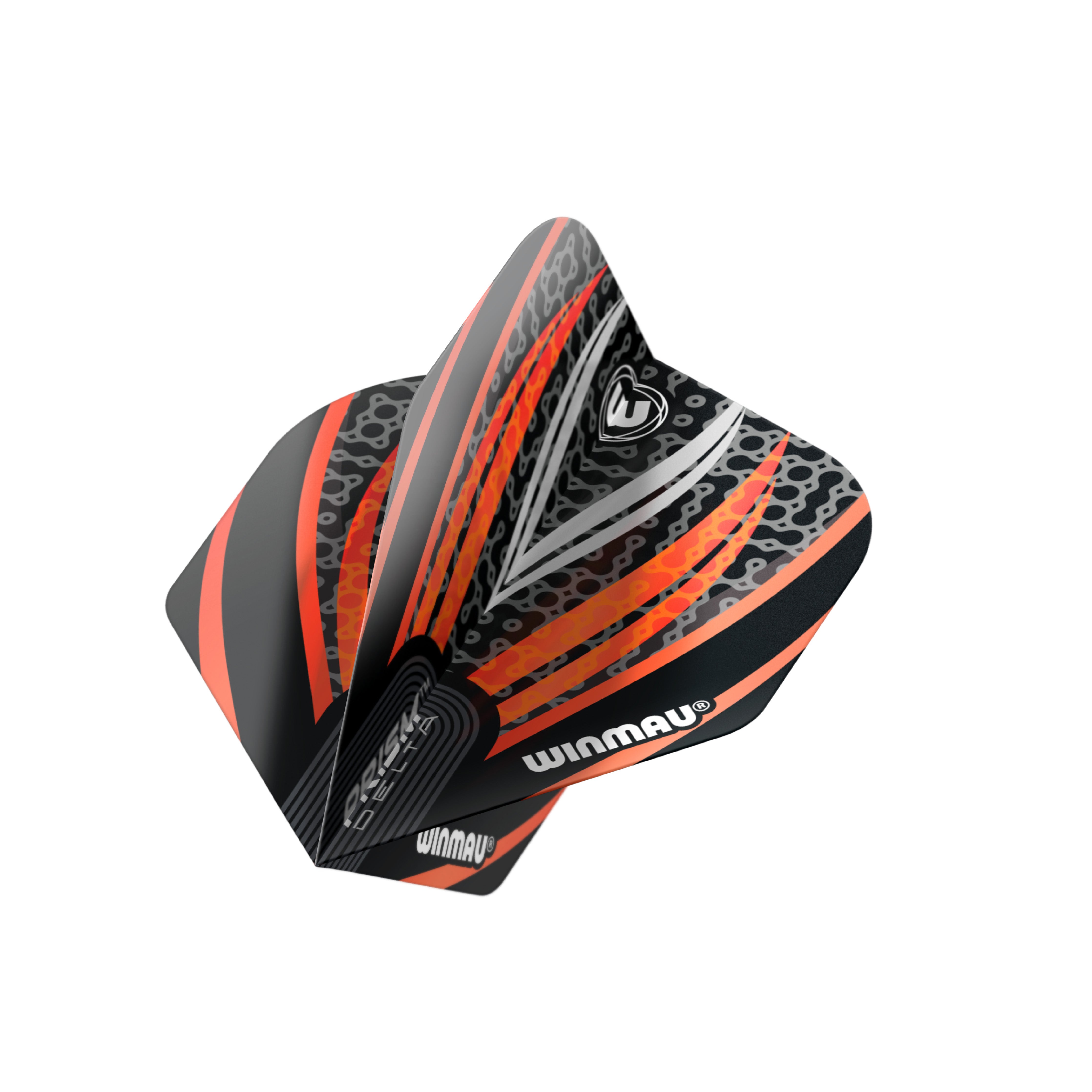 Winmau Prism Delta Standard No2 Dart Flights - Black, White & Orange