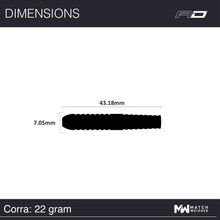 Red Dragon Peter Wright Corra Steel Tip Darts - 90% Tungsten - 22g 23g 24g