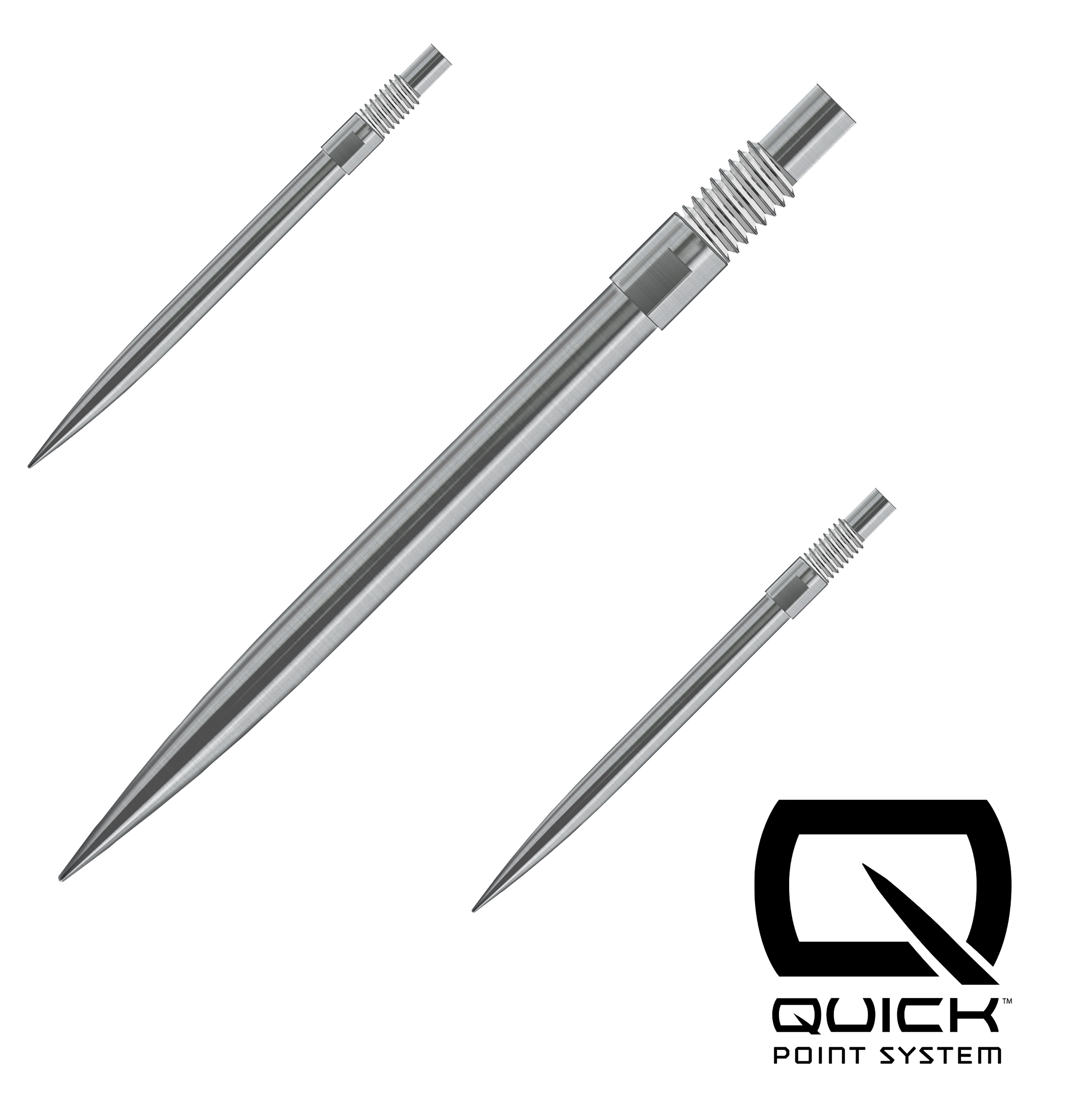 Harrows Quick Points - Silver - 30mm 35mm 40mm