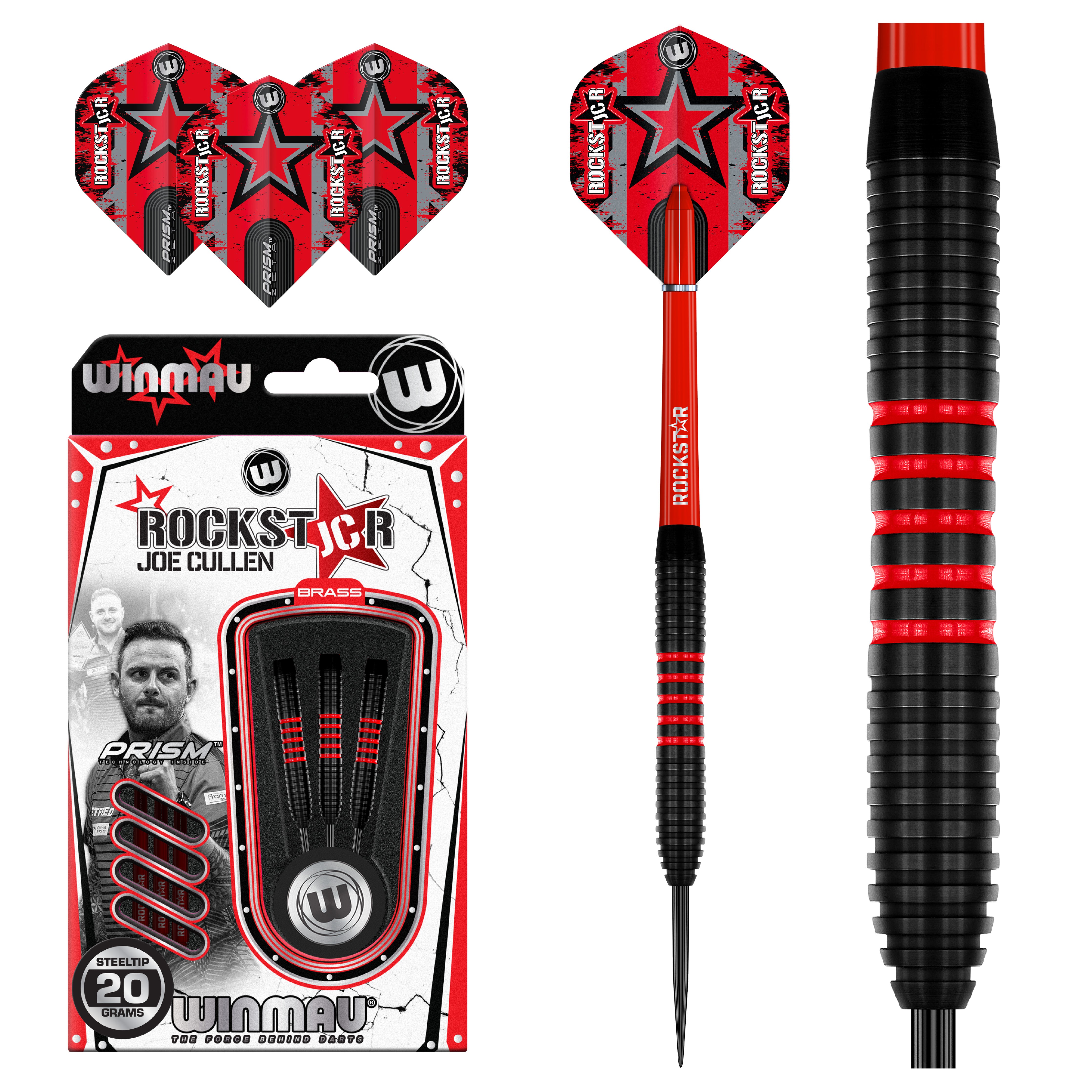 Winmau Joe Cullen - Rockstar - Pro Design - Brass Darts Set - 20g
