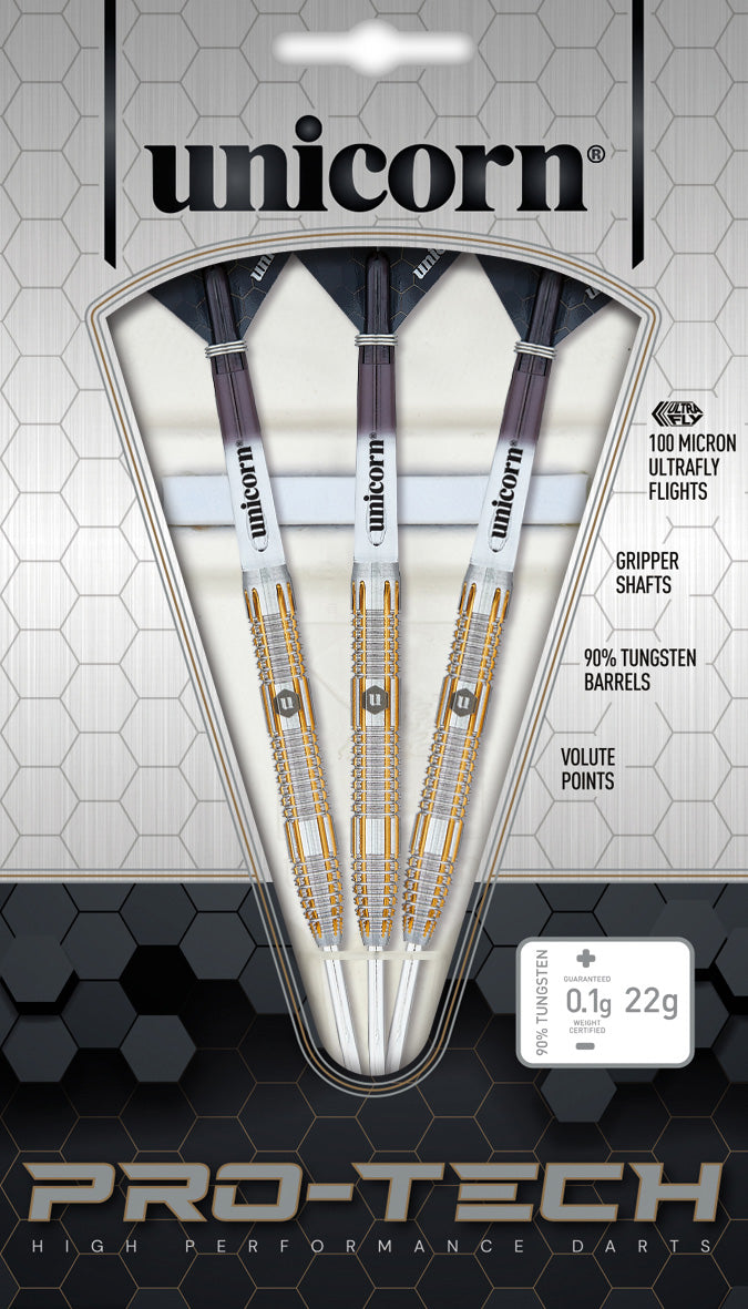 Unicorn Protech Style 4 - 90% Tungsten - Steel Tip Darts - 22g