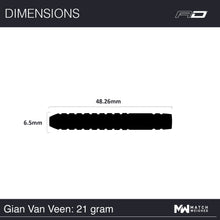 Red Dragon Gian Van Veen - 50 Years Player Edition - 90% Tungsten Darts - 21g