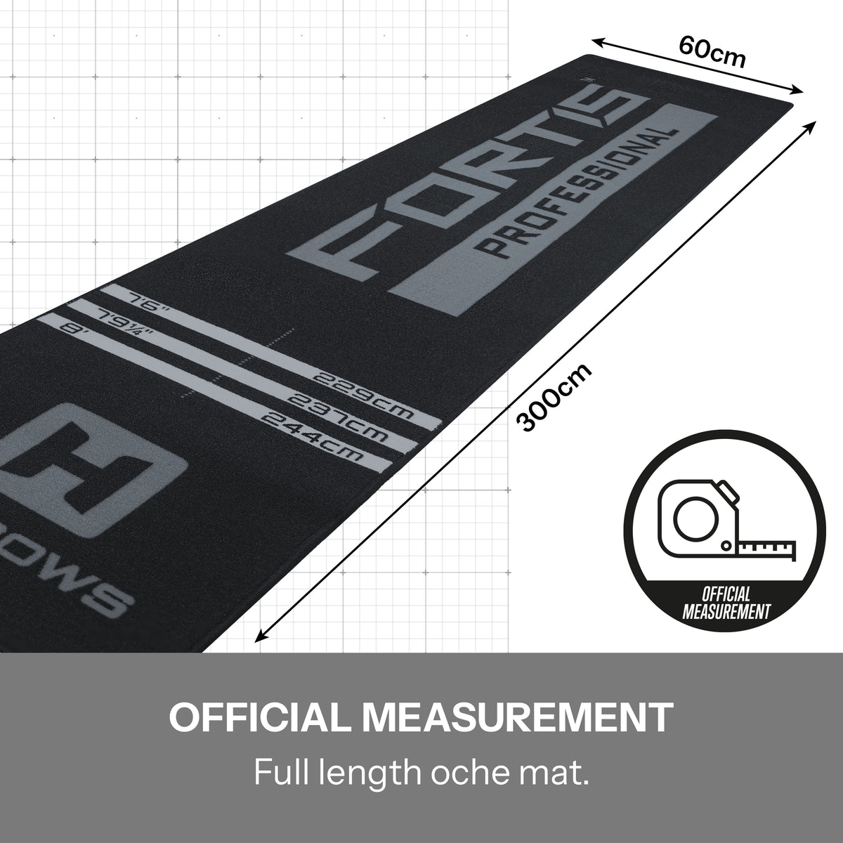 Harrows Fortis Grey Dart Mat
