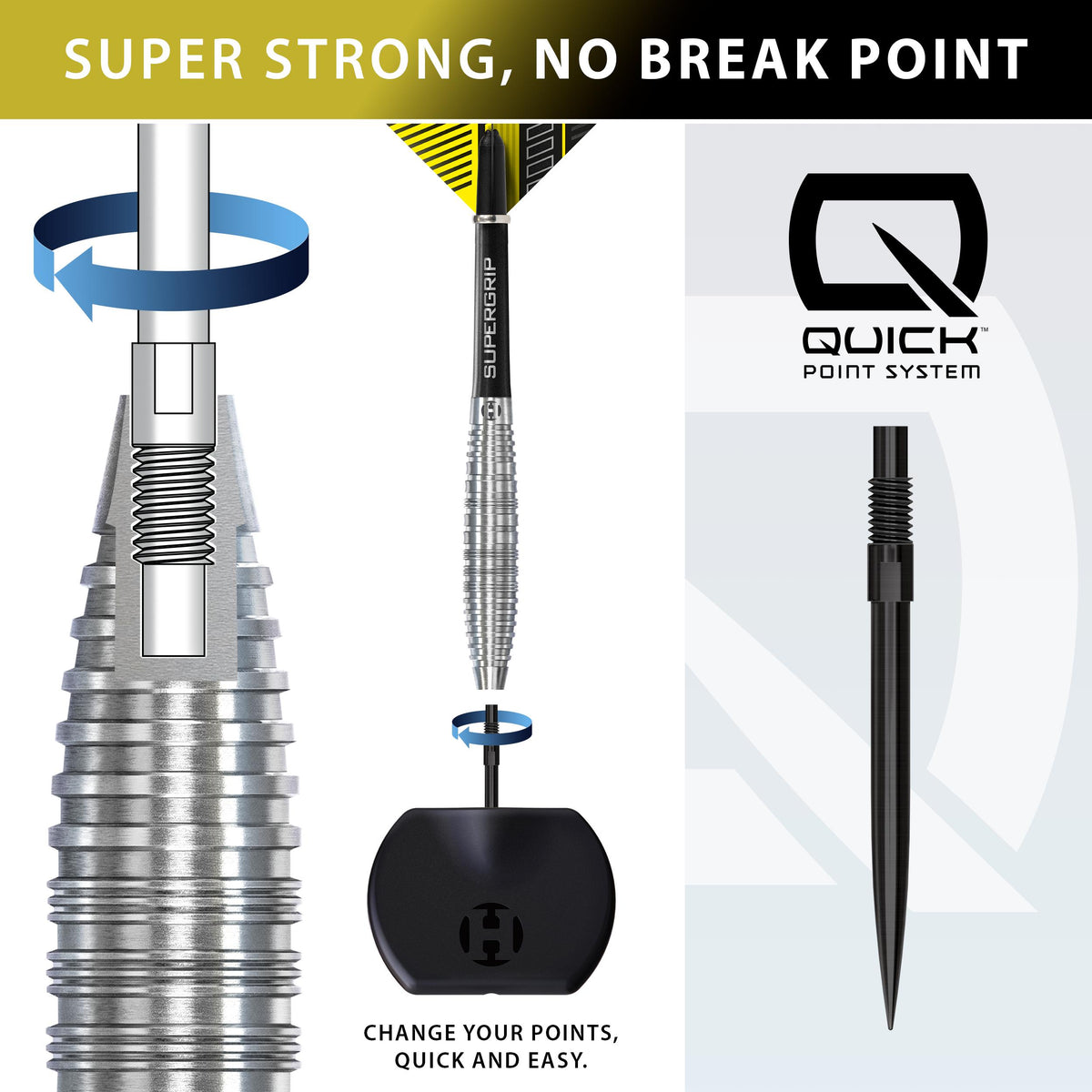 Harrows NX90 Bomb - 90% Tungsten - Quick Point Darts - 21g 23g 25g