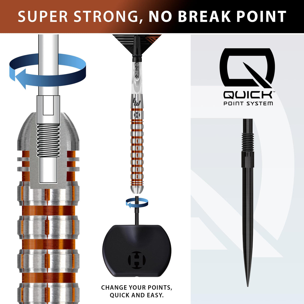Harrows Luke Woodhouse- Series 2 - 90% Tungsten - Quick Point Darts - 21g 23g 25g