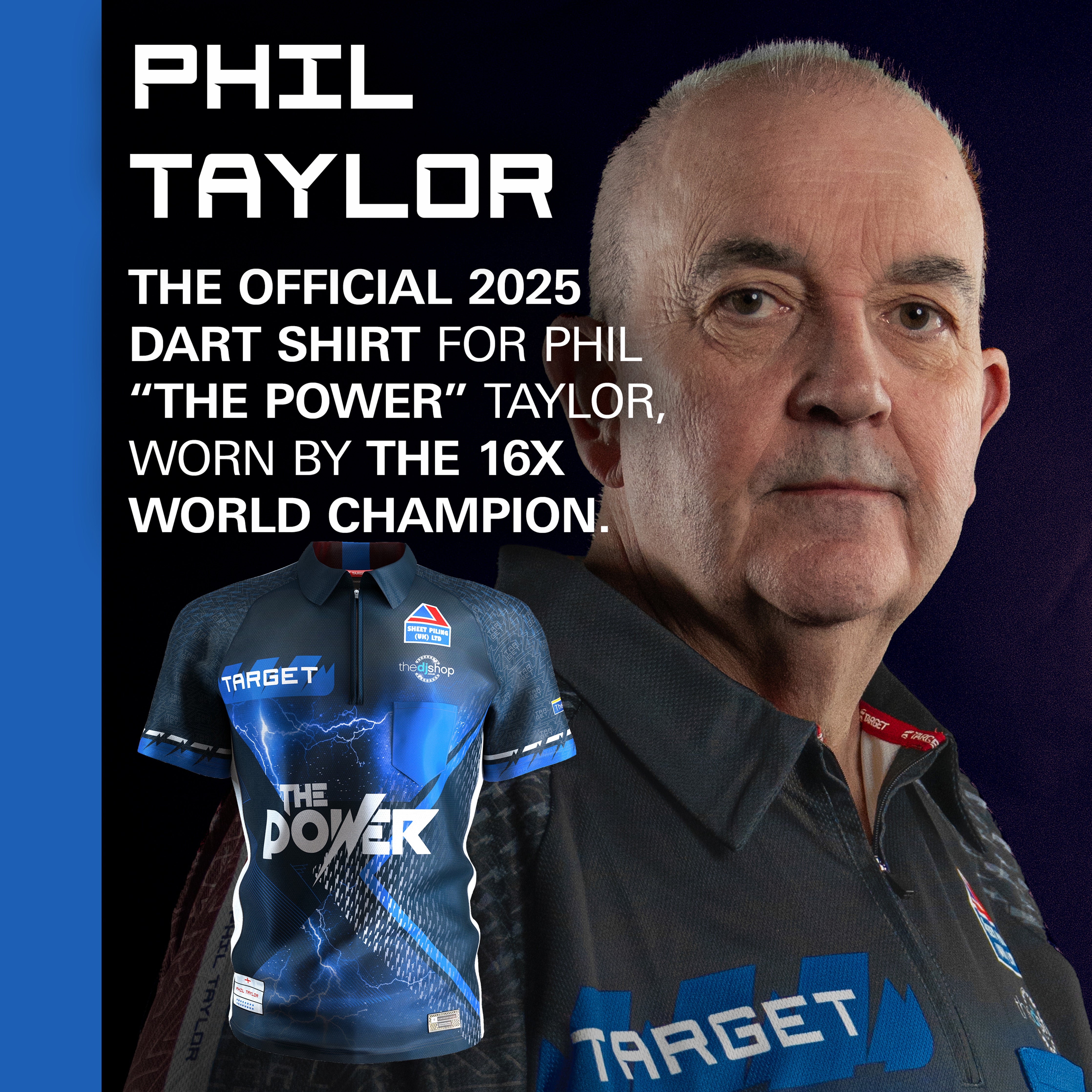 Target Phil 'The Power' Taylor 2025 Playing Shirt - XS to 5XL