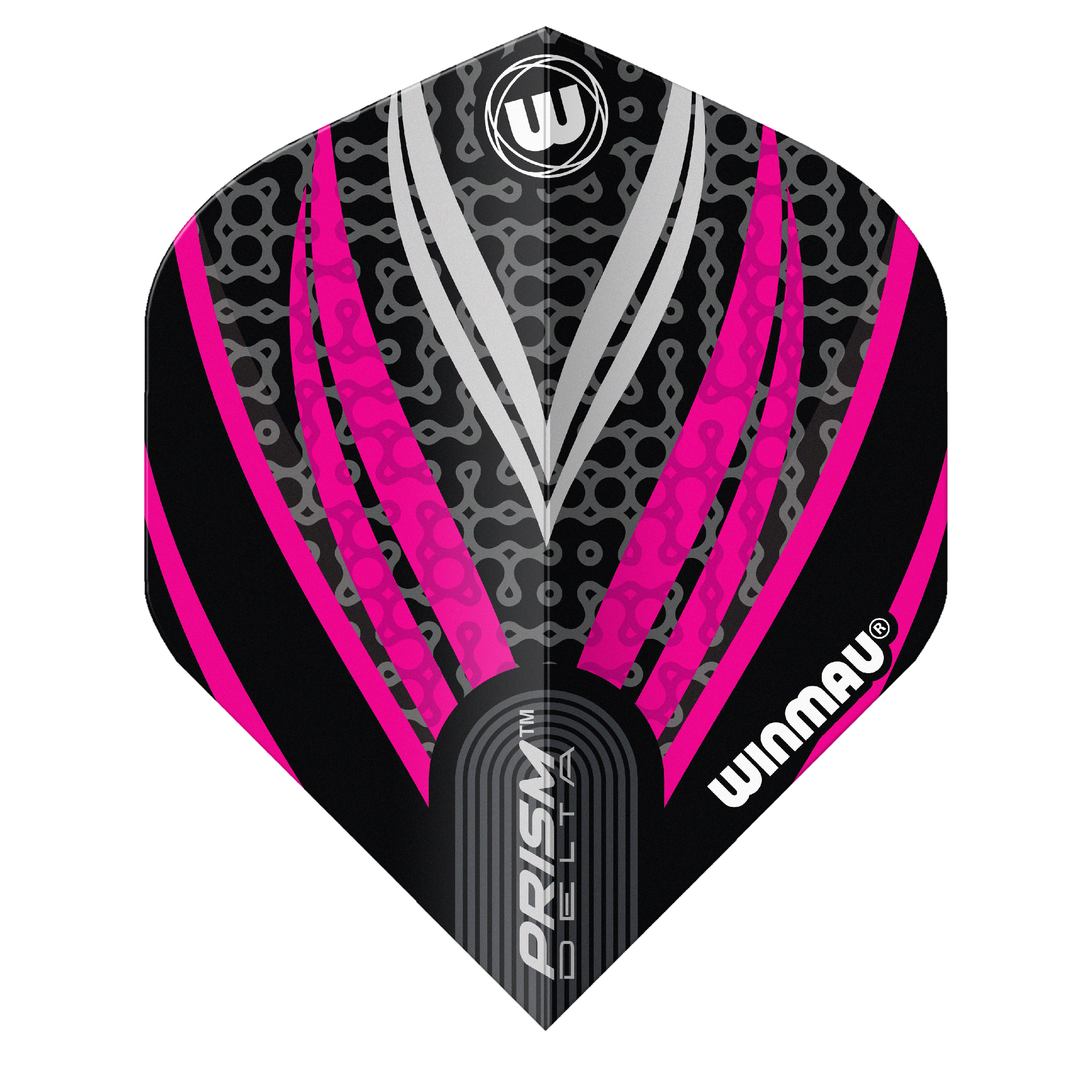 Winmau Prism Delta Standard No2 Dart Flights - Black, White & Pink