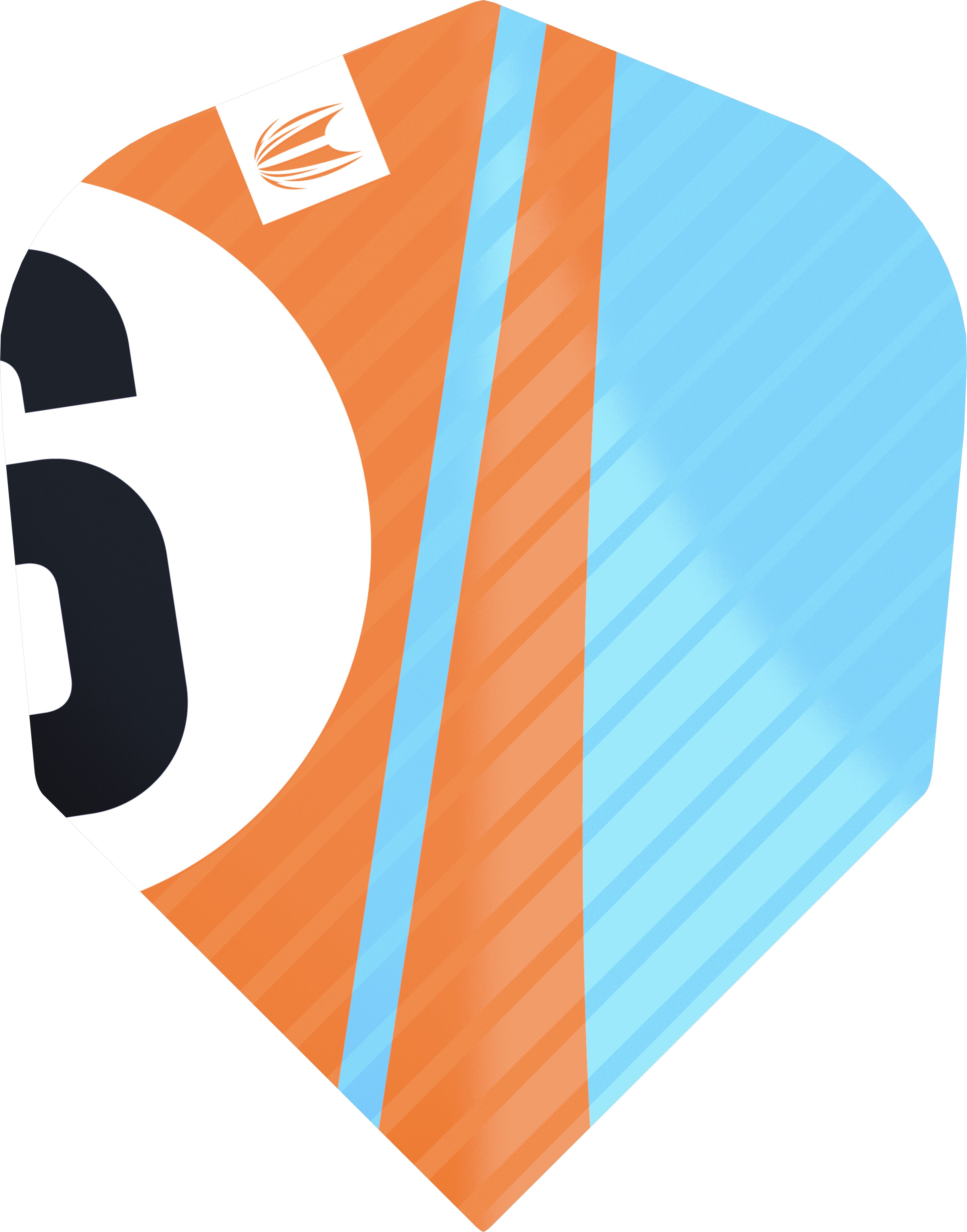 Target Darts Chicane Pro.Ultra Dart Flights - Pack of 3 sets - No2 No6 TenX - Orange