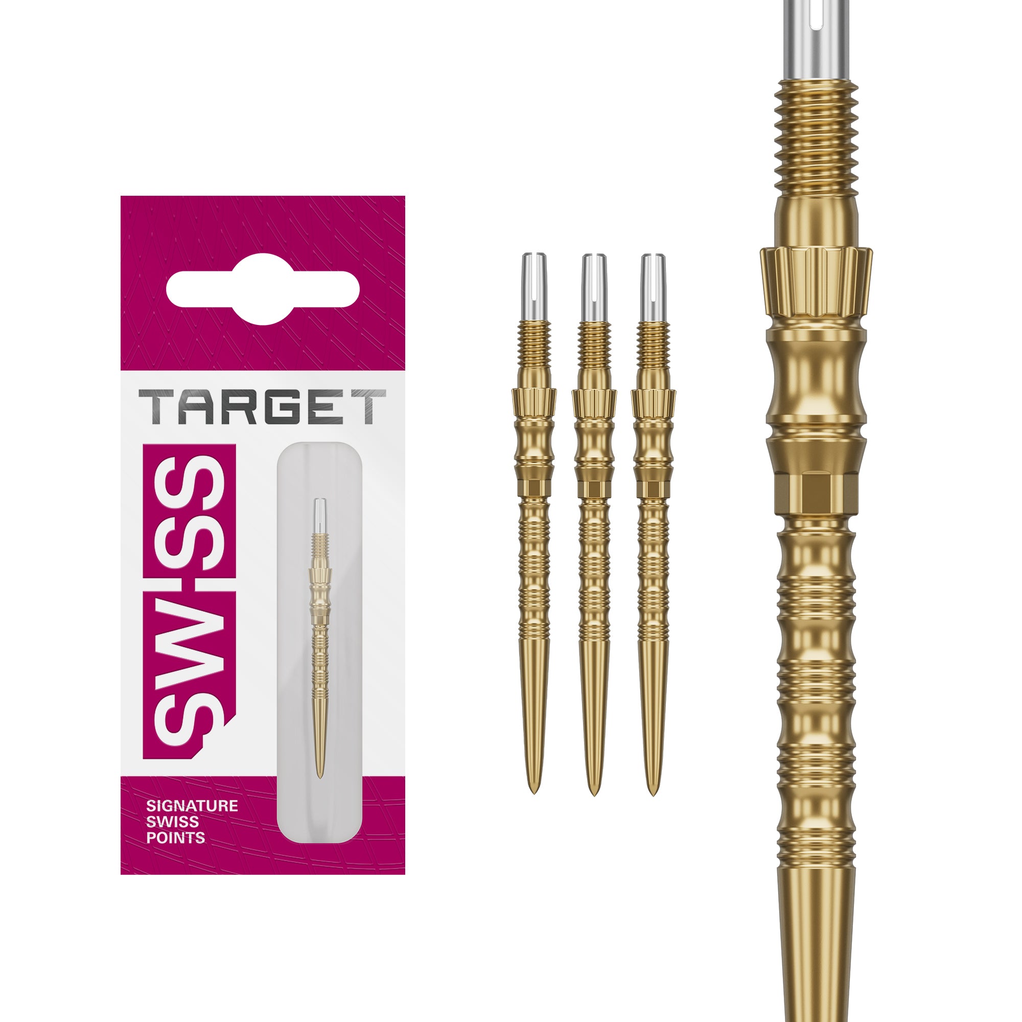 Target Signature Swiss Point - TRB - 30mm 35mm 42mm - Silver, Gold, Black