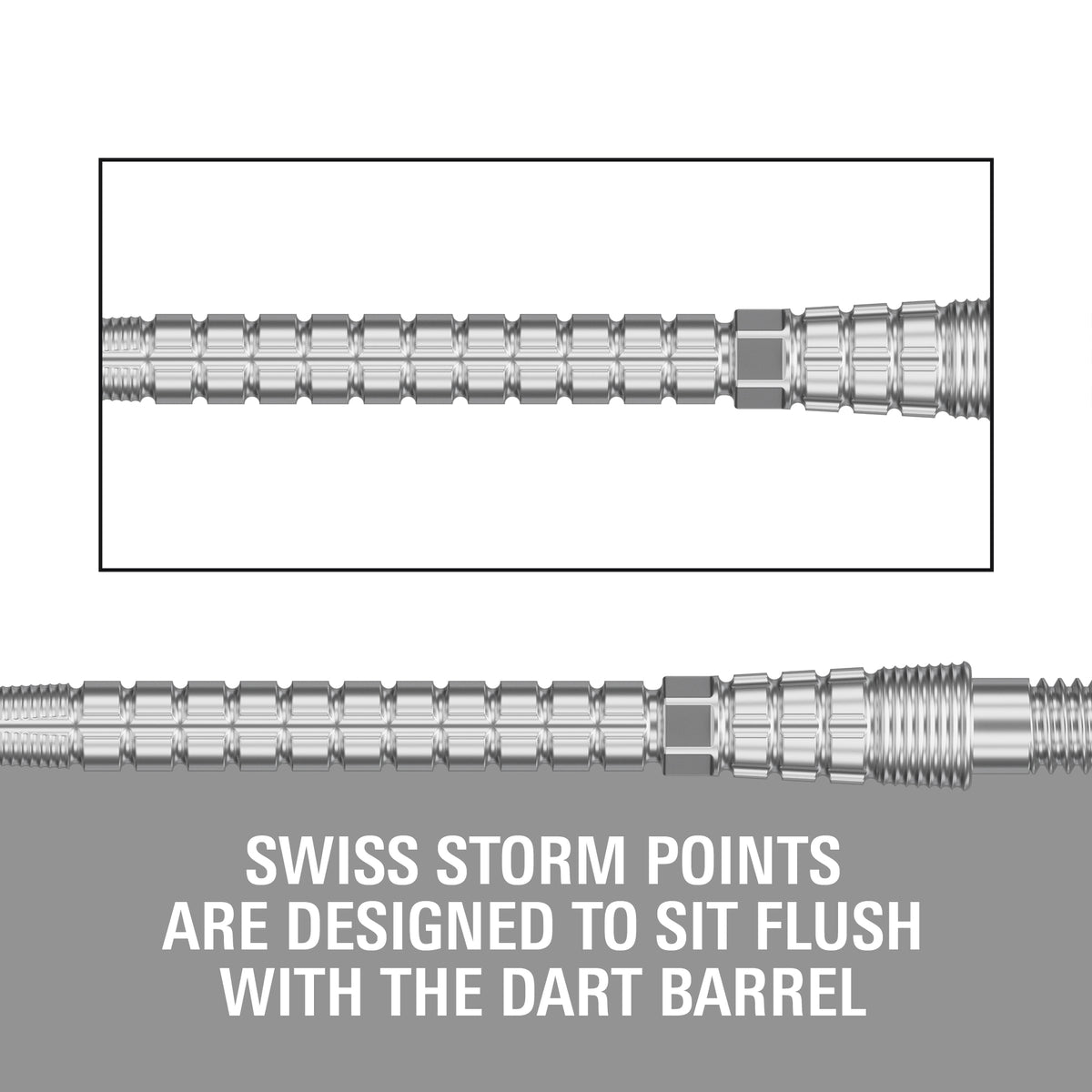 Target Swiss Chrono Storm Dart Points - Silver - 30mm 35mm 42mm