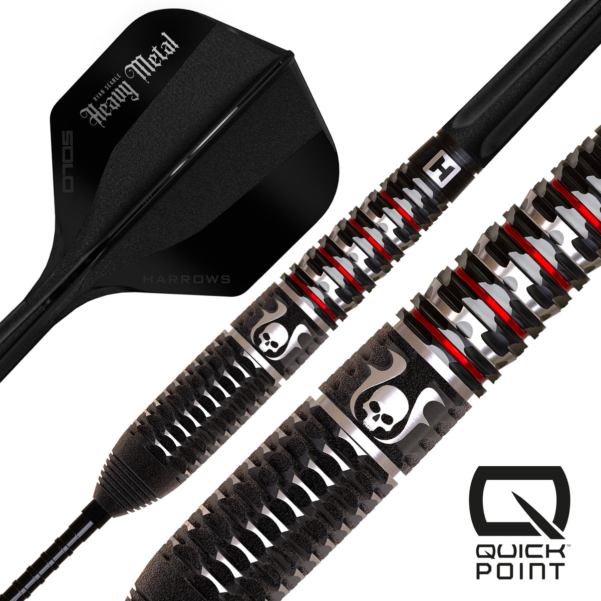 Harrows Ryan Searle Geo - 90% Tungsten Quick Points Darts - 22g - 32g