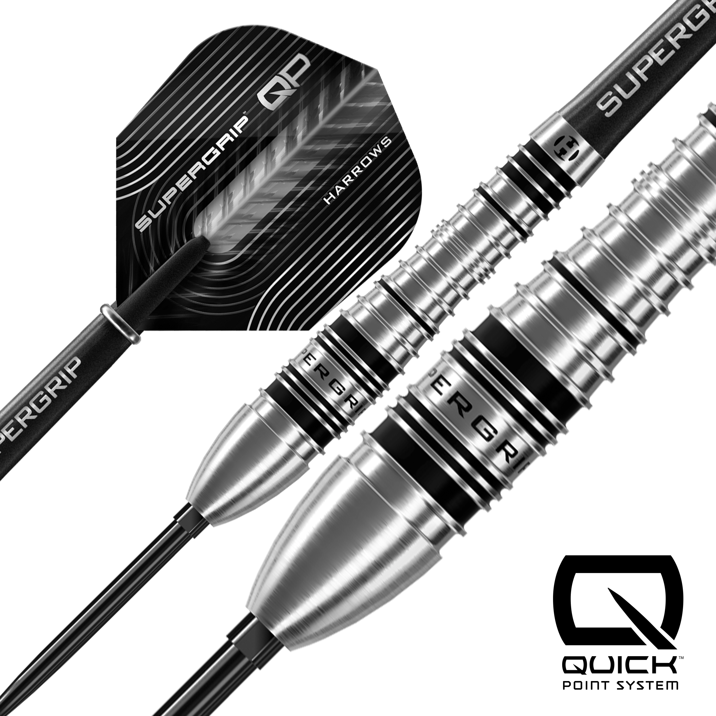 Harrows Supergrip Bomb 90% Quick Point Darts - 23g 25g