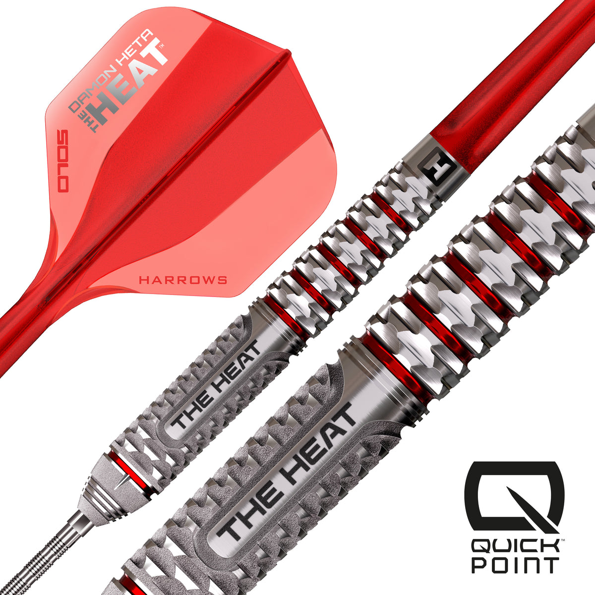 Harrows Damon Heat Geo - 90% Tungsten Quick Points Darts - 22g 23g 24g 25g
