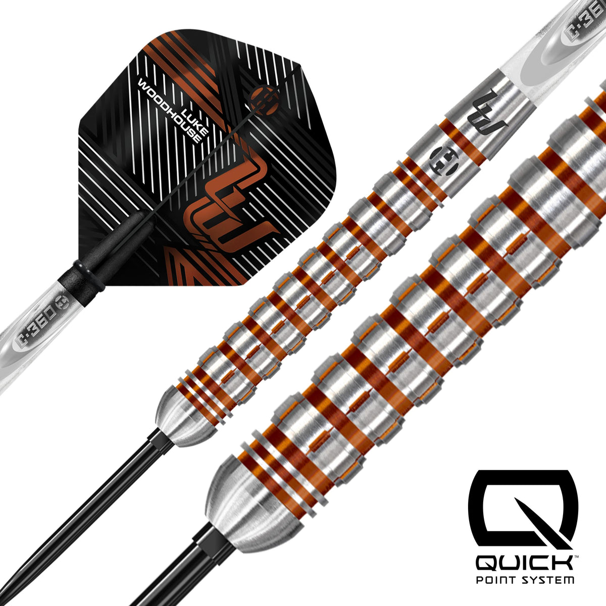 Harrows Luke Woodhouse- Series 2 - 90% Tungsten - Quick Point Darts - 21g 23g 25g