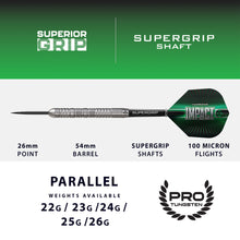 Harrows Impact Tungsten Darts - 22g - 26g