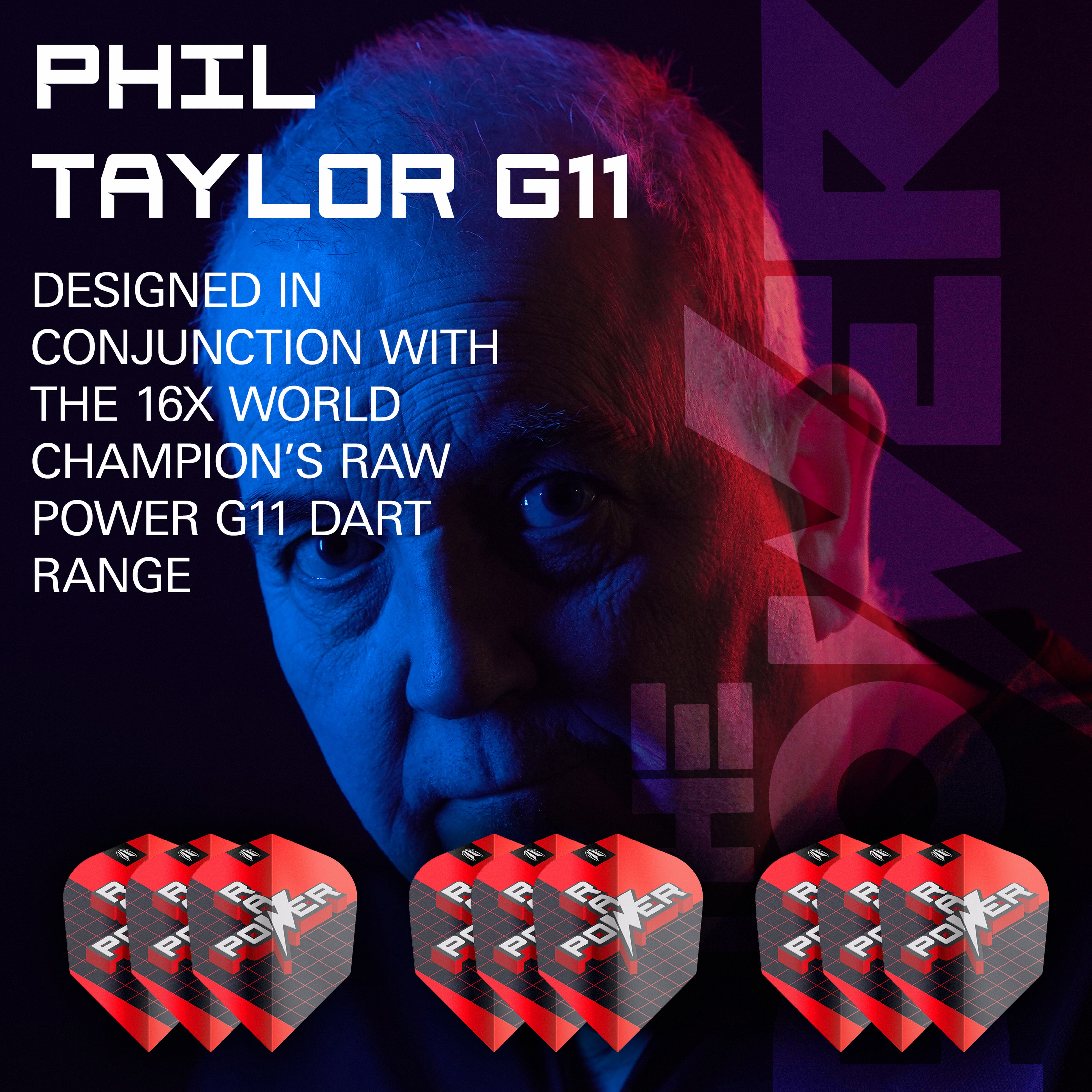 Target Phil 'The Power' Taylor Raw Power G11 Pro.Ultra Dart Flights 2024 - NO6