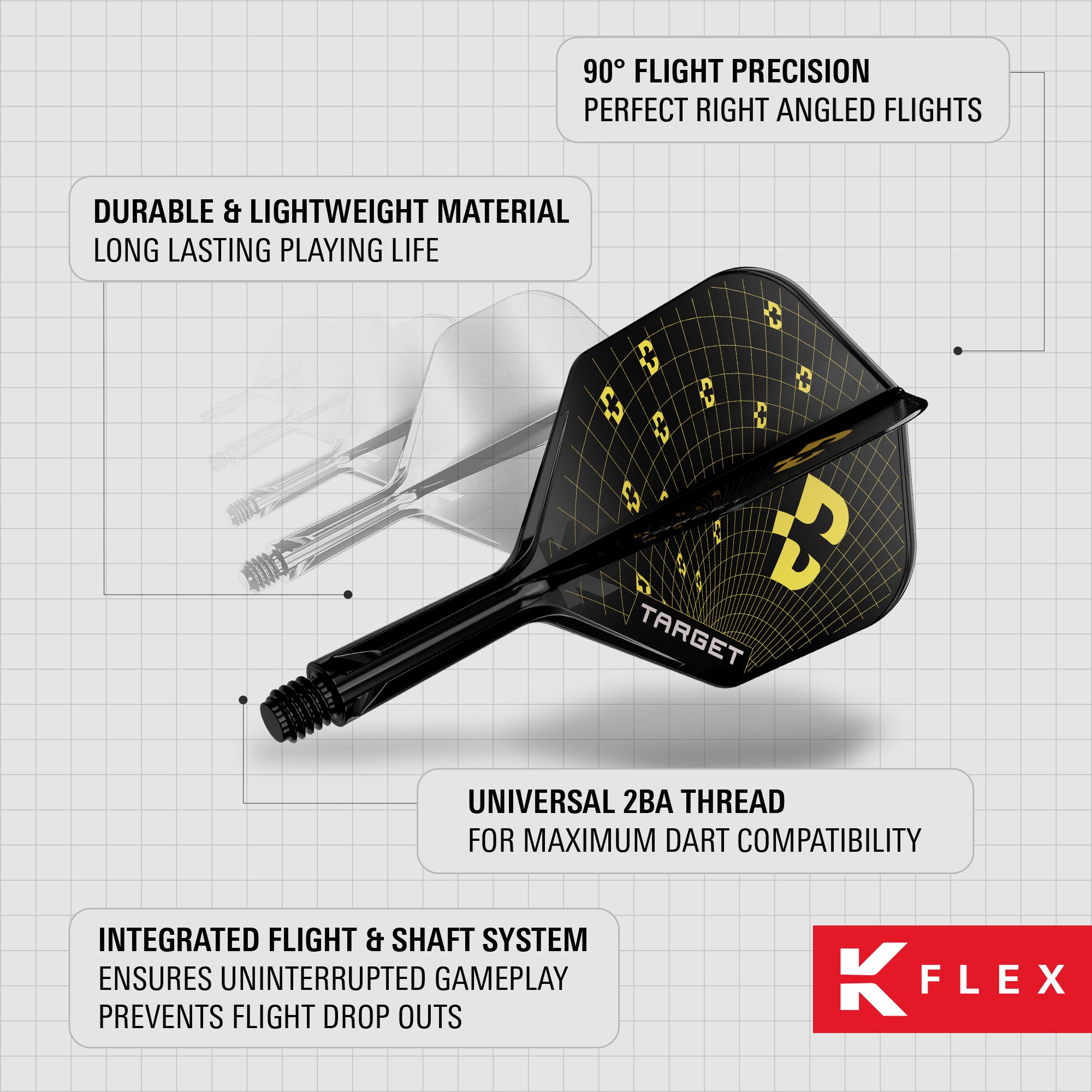 Target K-Flex Bolide Flights & Shaft System - No6 Shape