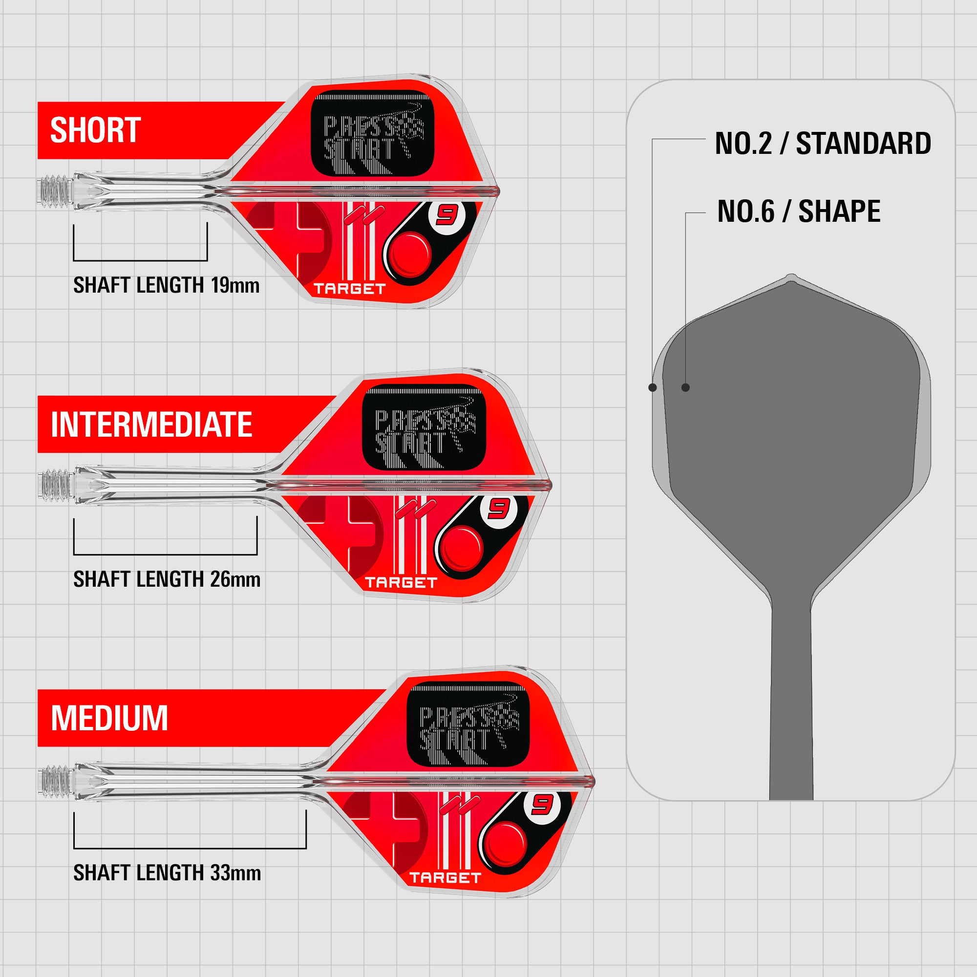 Target K-Flex Press Start Flights & Shaft System - No6 Shape