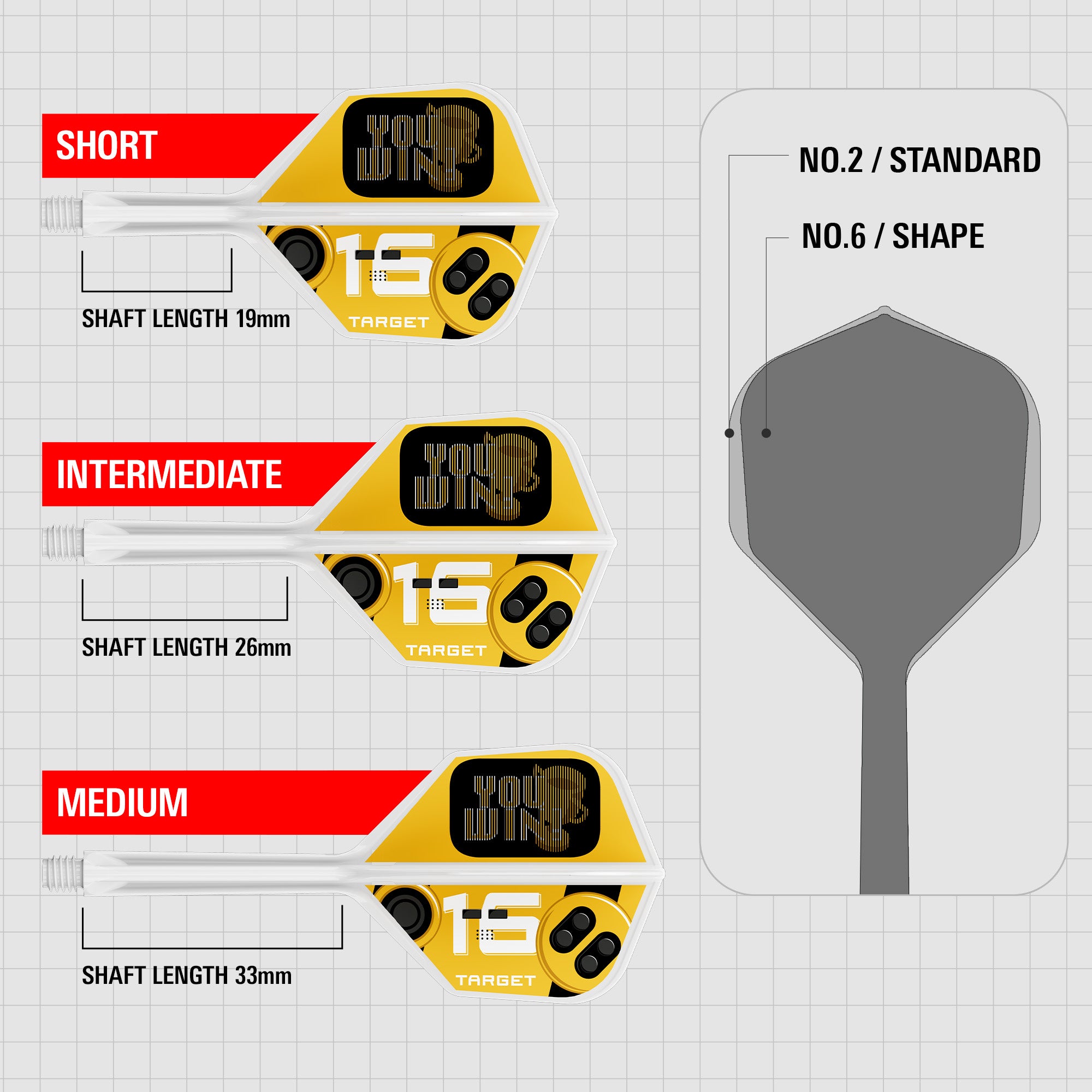 Target K-Flex You Win Flights & Shaft System - No6 Shape